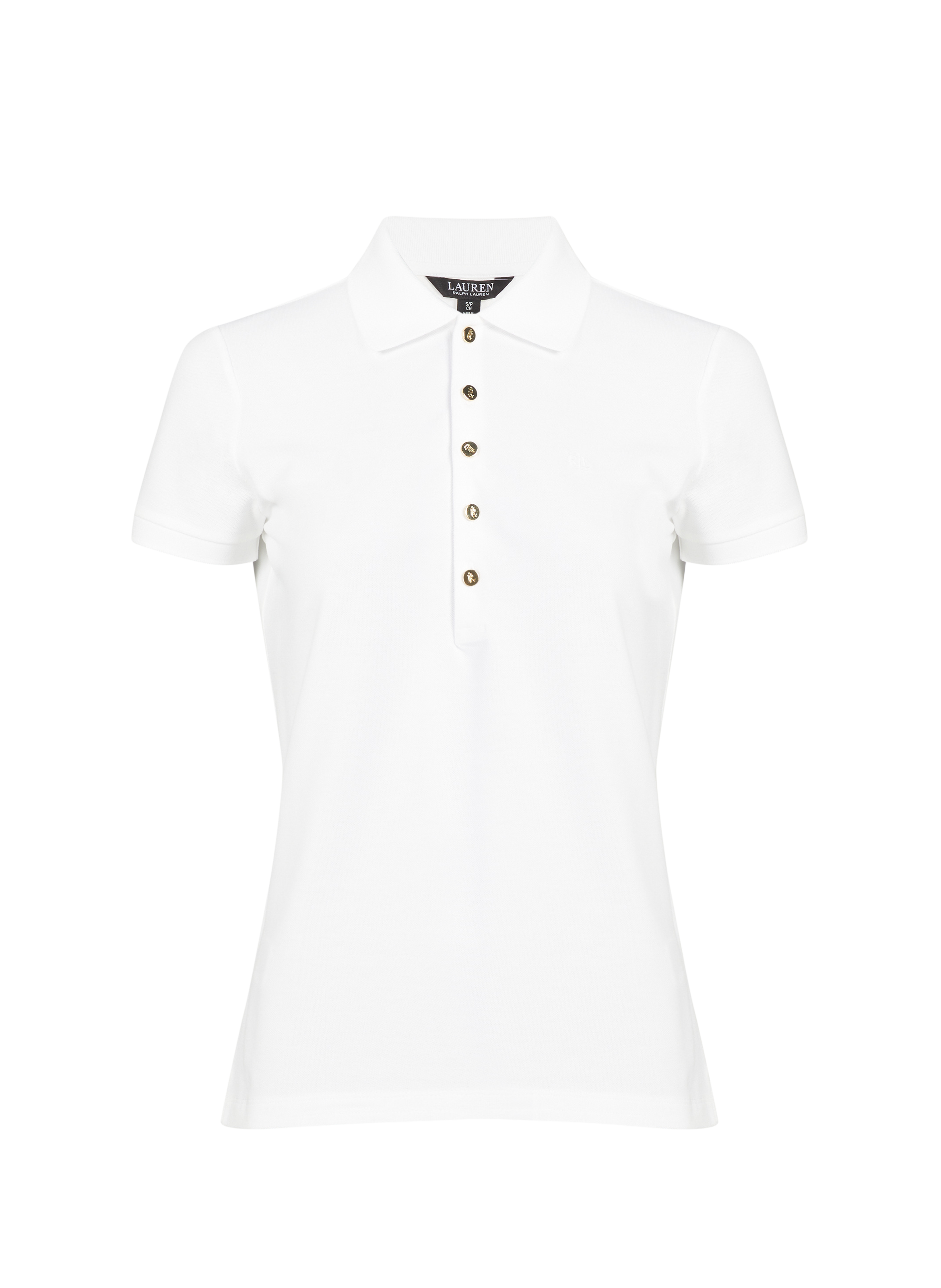 Cotton-blend polo shirt LAUREN White