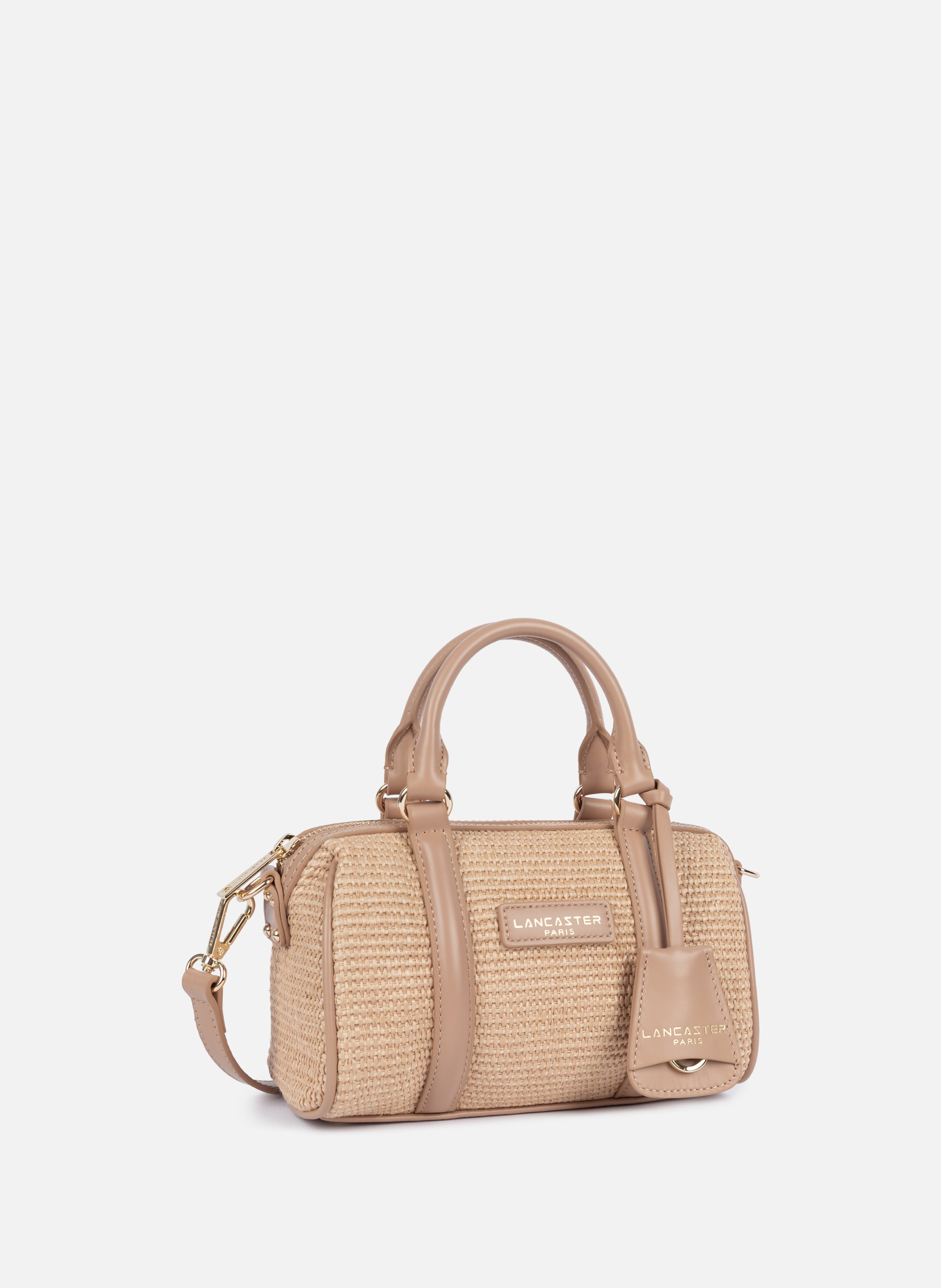 Sac polochon - mini osier LANCASTER Beige