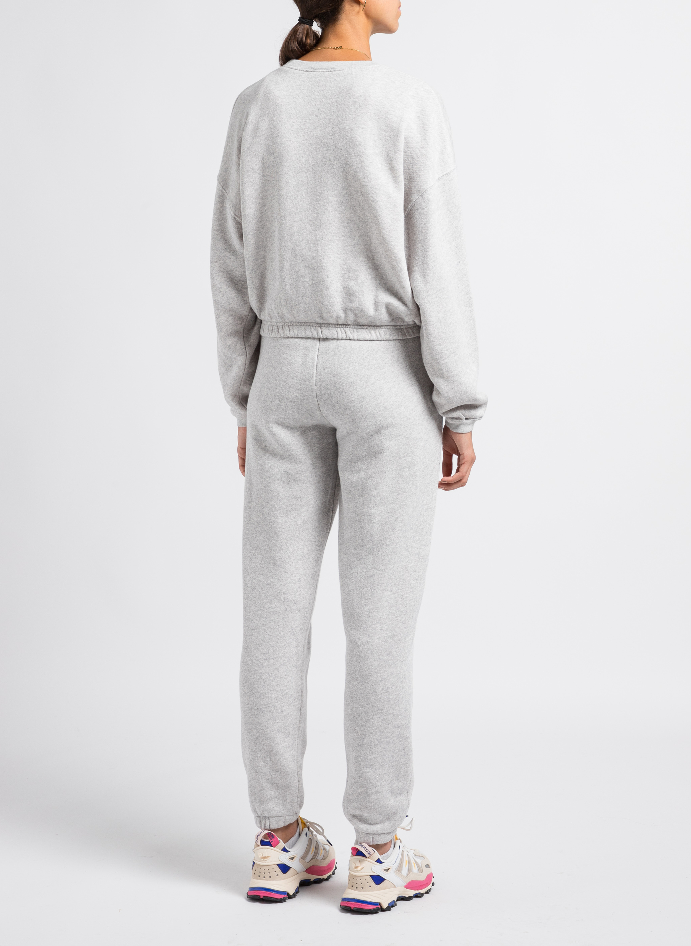 Jogging taille haute en coton kodytown AMERICAN VINTAGE Gris