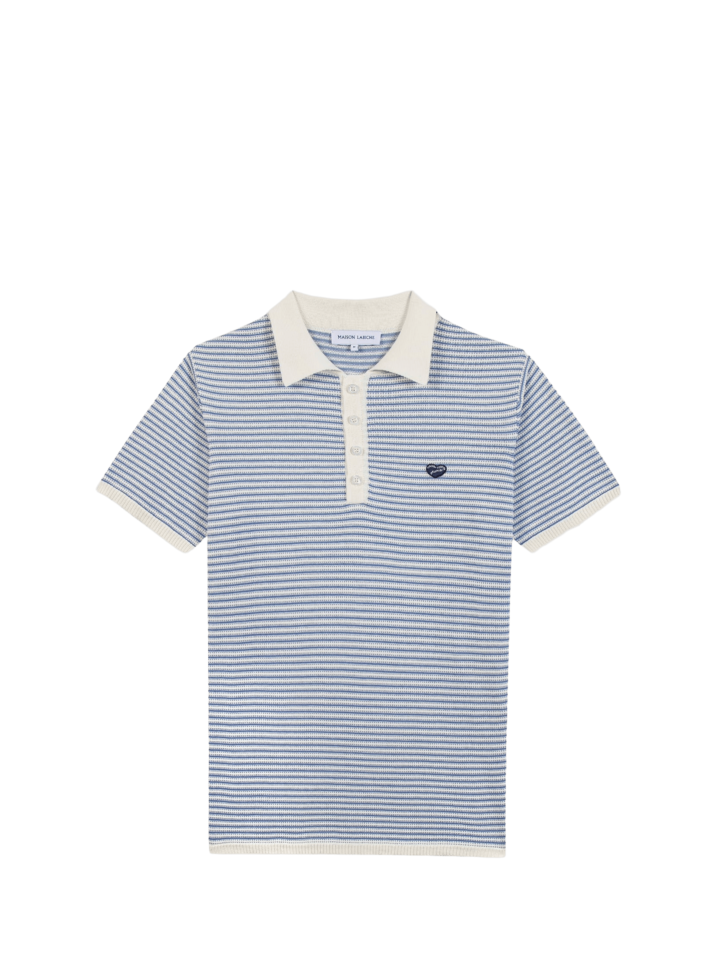 Le Polo Chapu en coton tricoté MAISON LABICHE Bleu