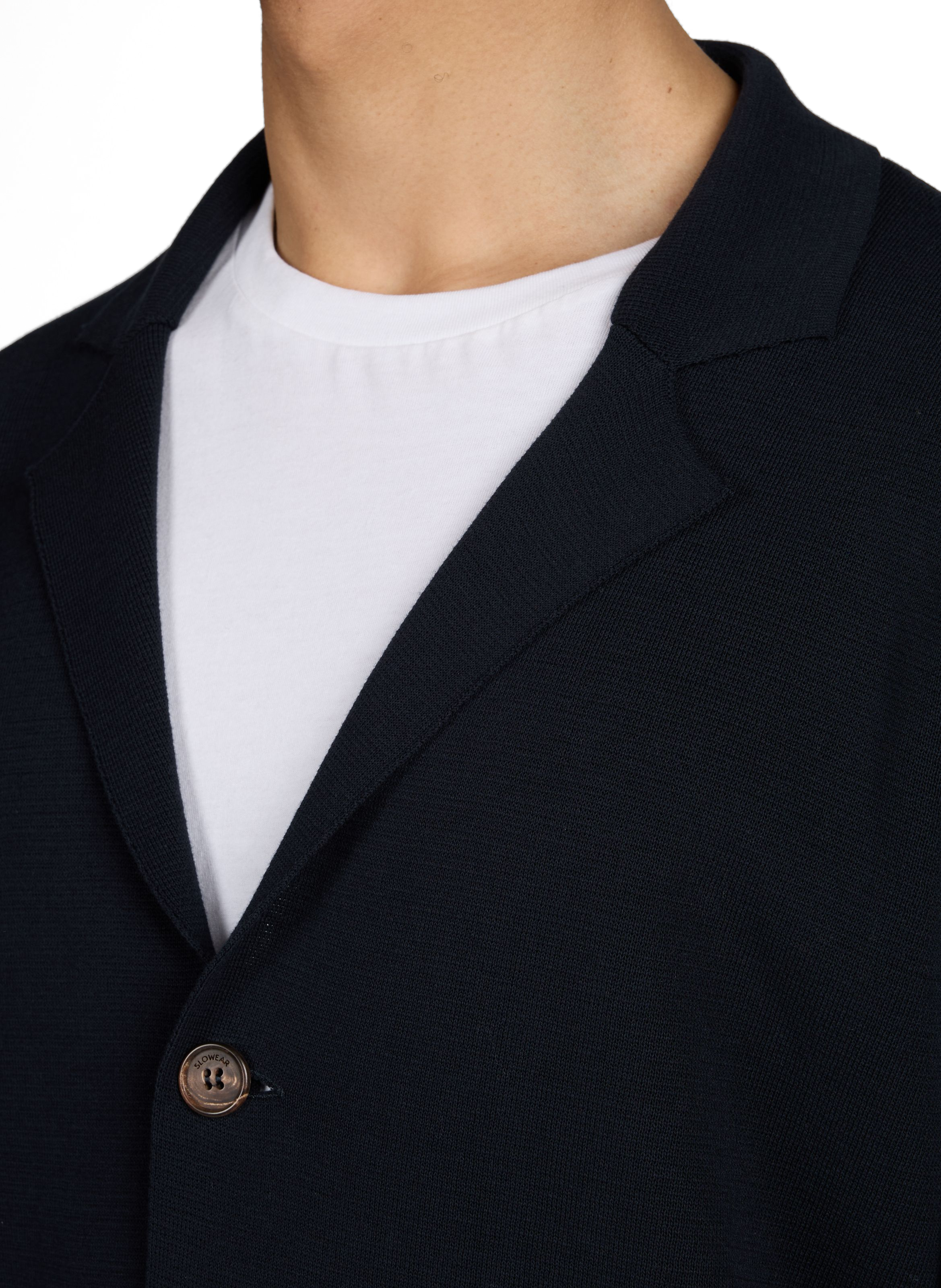 Cardigan droit en coton SLOWEAR Bleu