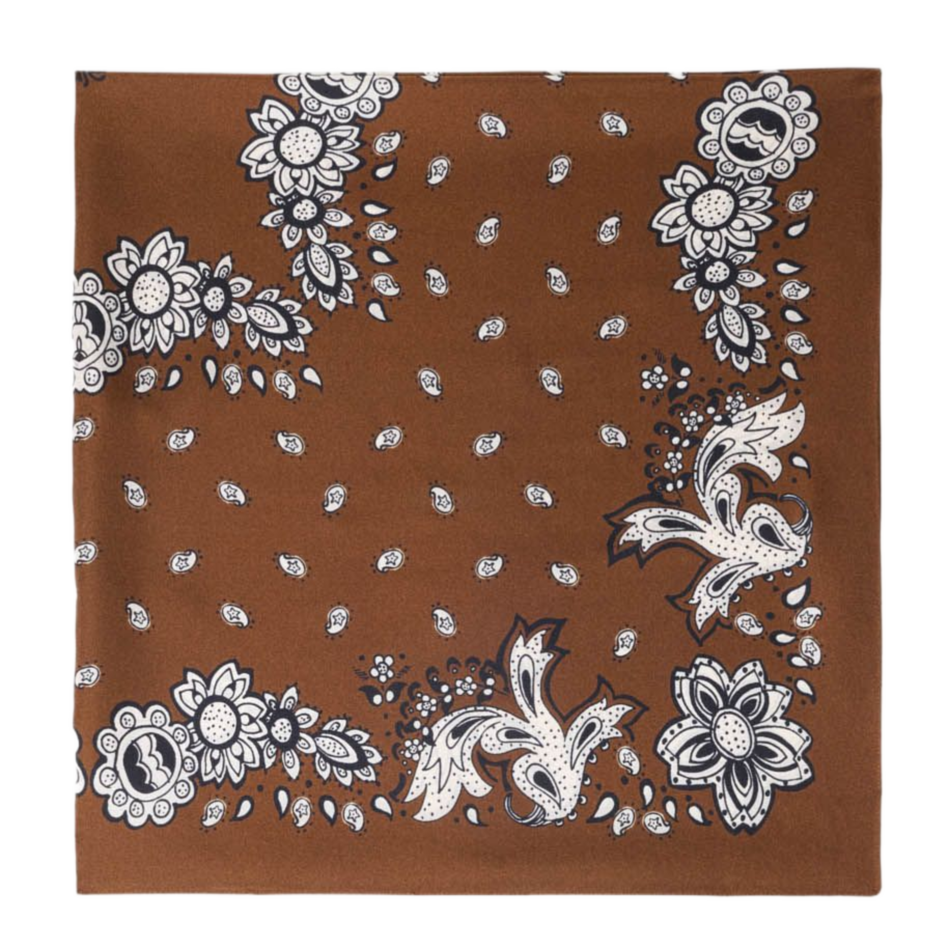 Foulard en soie imprimé MAJE Marron