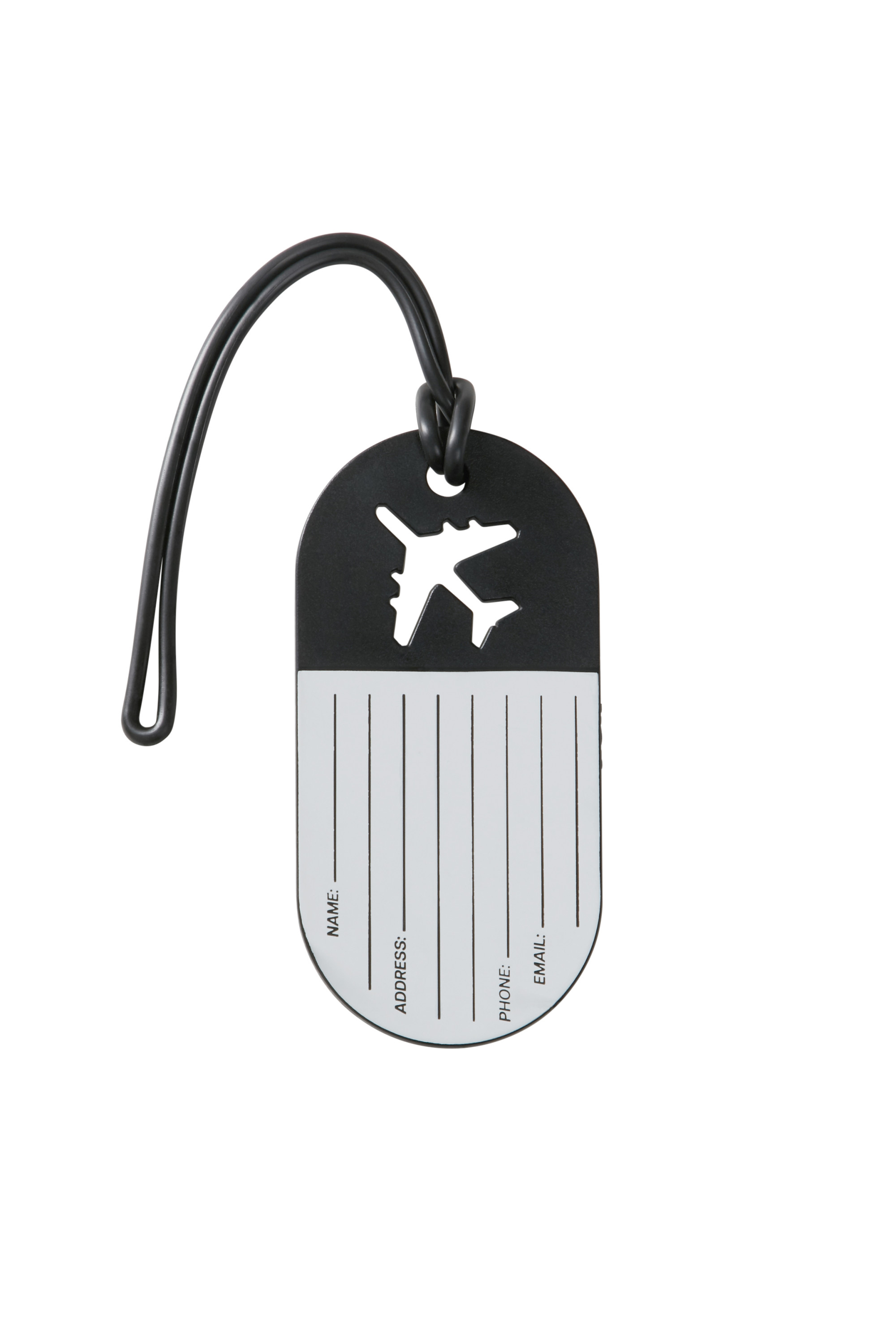 Étiquette bagages taille s Noir