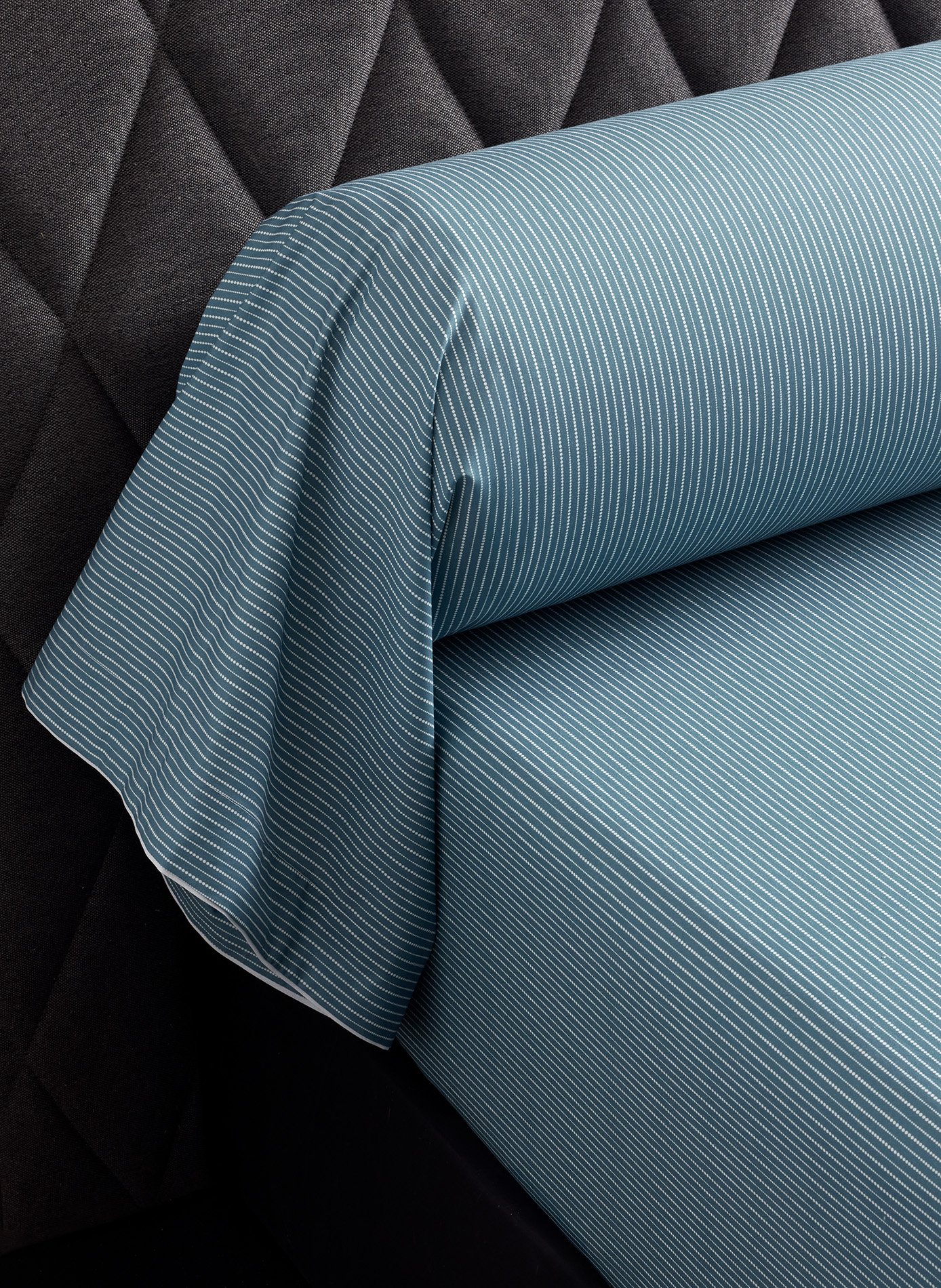 Taie de traversin aristo ANNE DE SOLENE Bleu