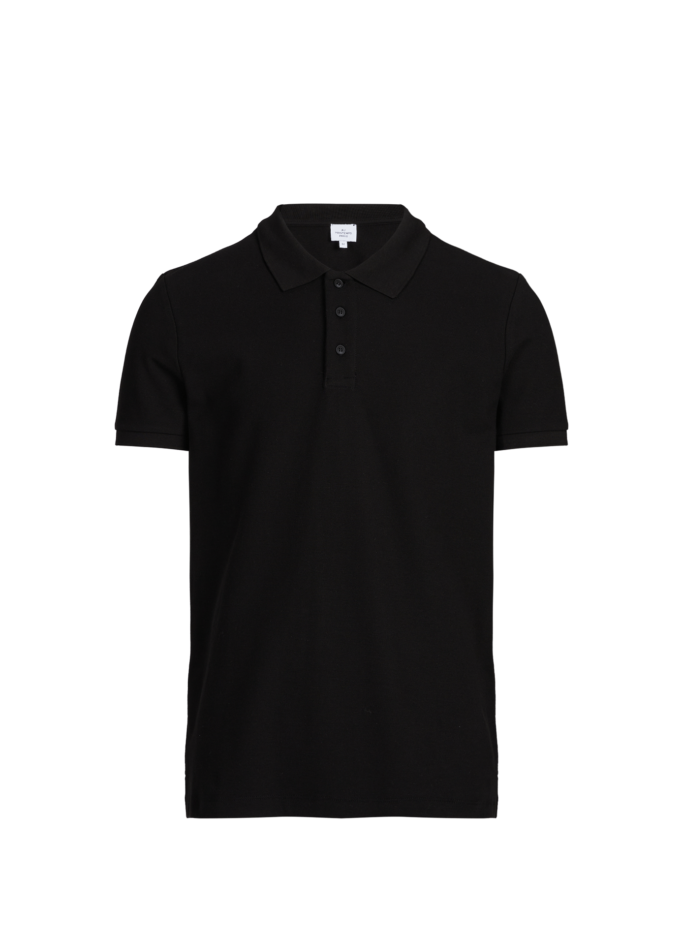 Polo manches courtes en coton AU PRINTEMPS PARIS Noir