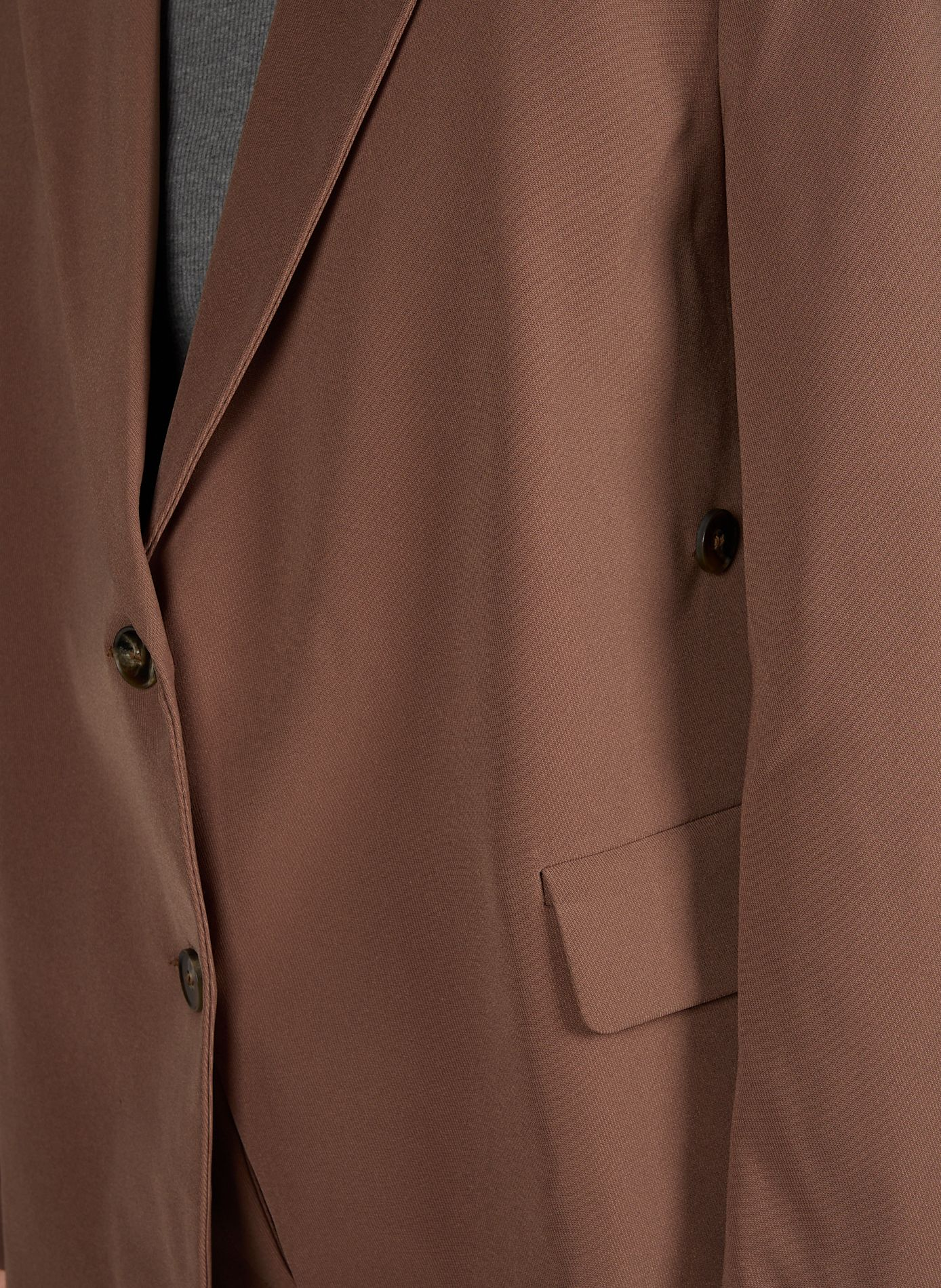 Buttoned straight blazer TOPSHOP Beige