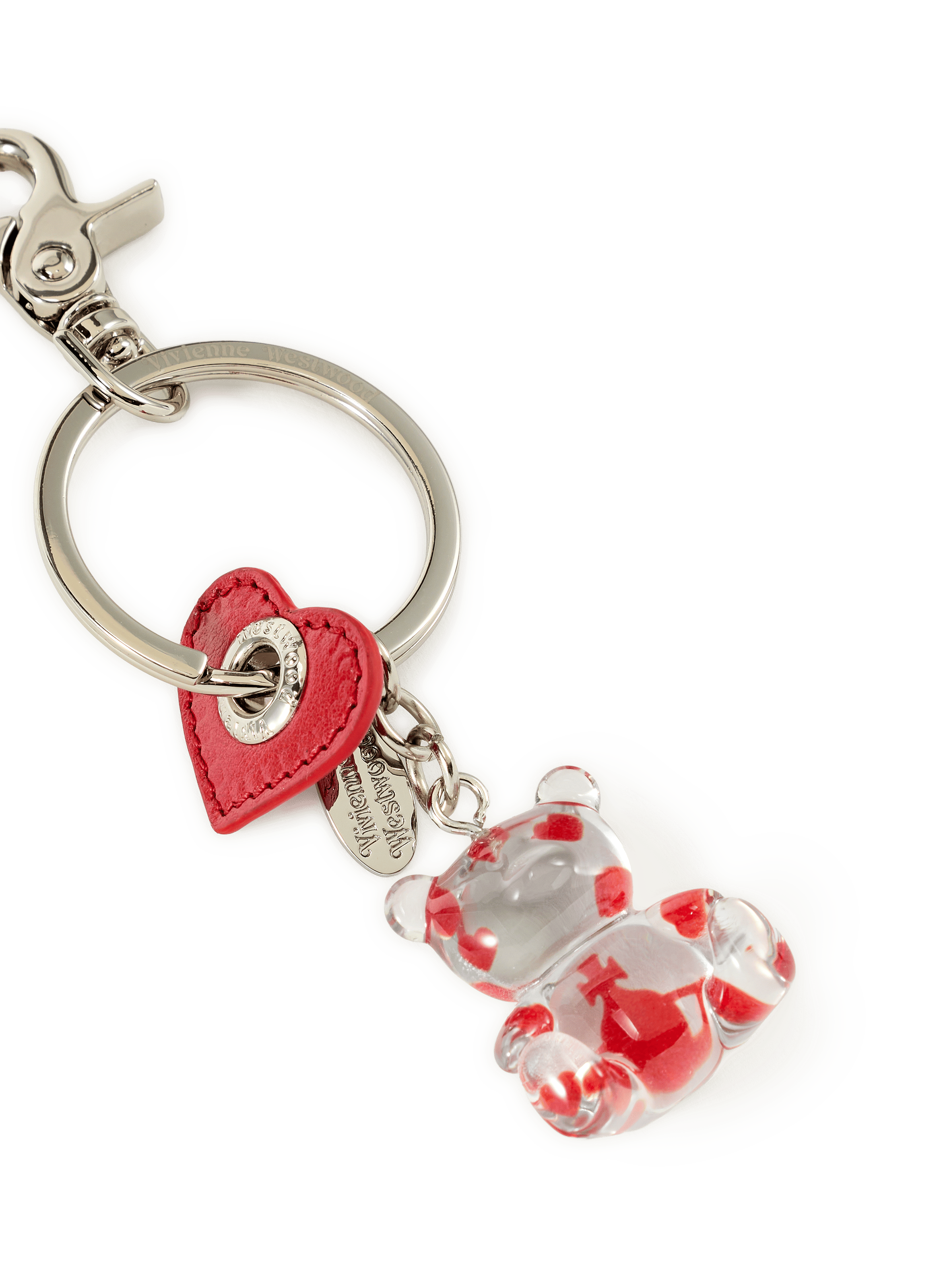 Schlüsselanhänger Teddy transparent VIVIENNE WESTWOOD Rot