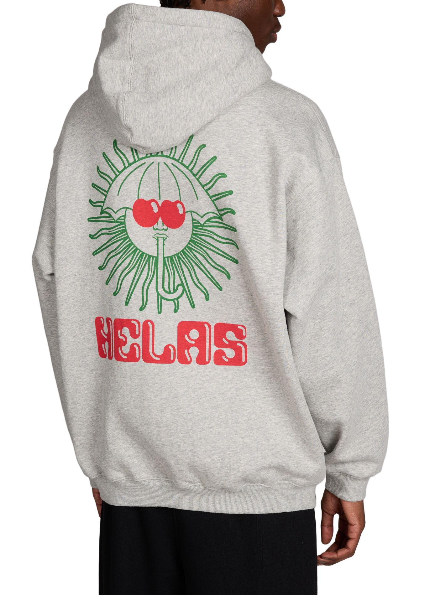 Printed cotton-blend T-shirt HELAS CAPS Grey