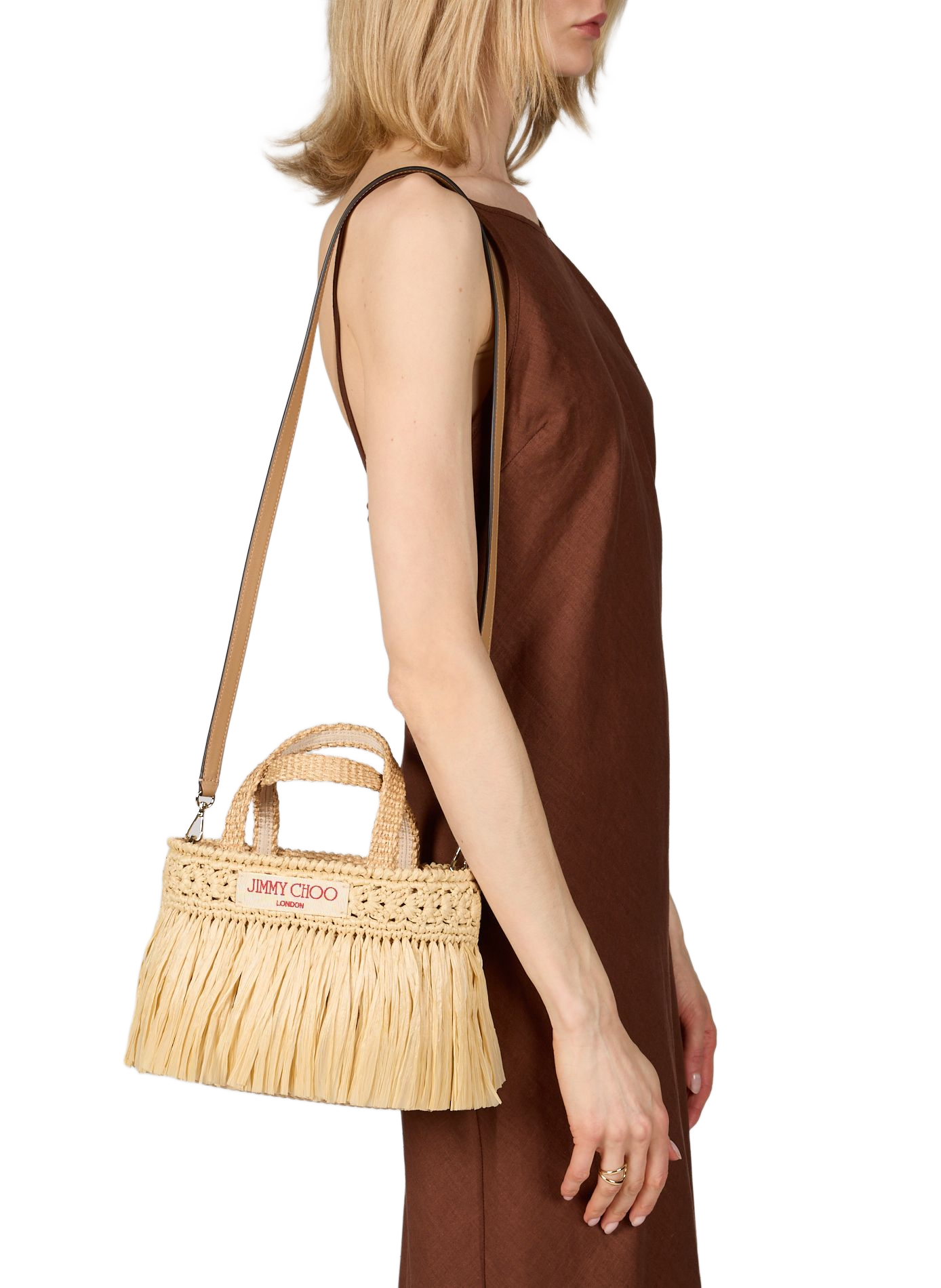 Beach Tote Mini raffia bag JIMMY CHOO Golden