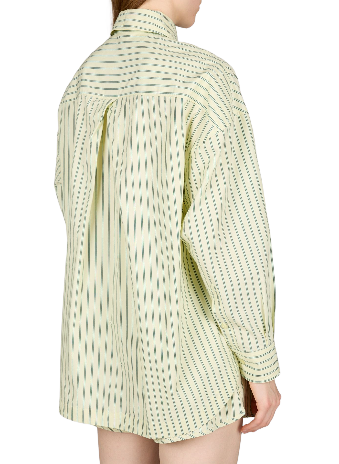 Camisa a rayas de algodón BOSS Verde