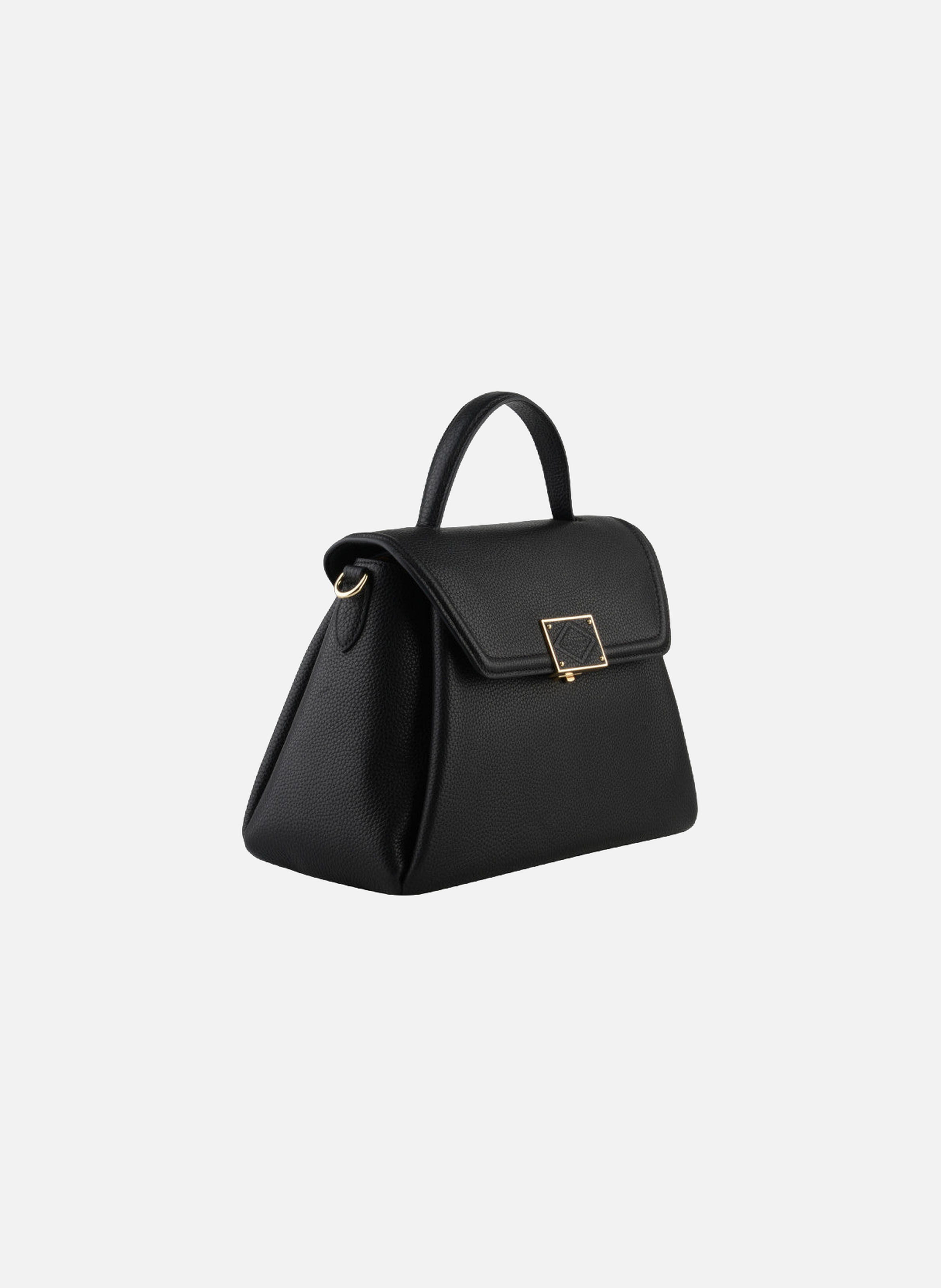 Carat | sac à main gm en cuir de vachette POURCHET Noir