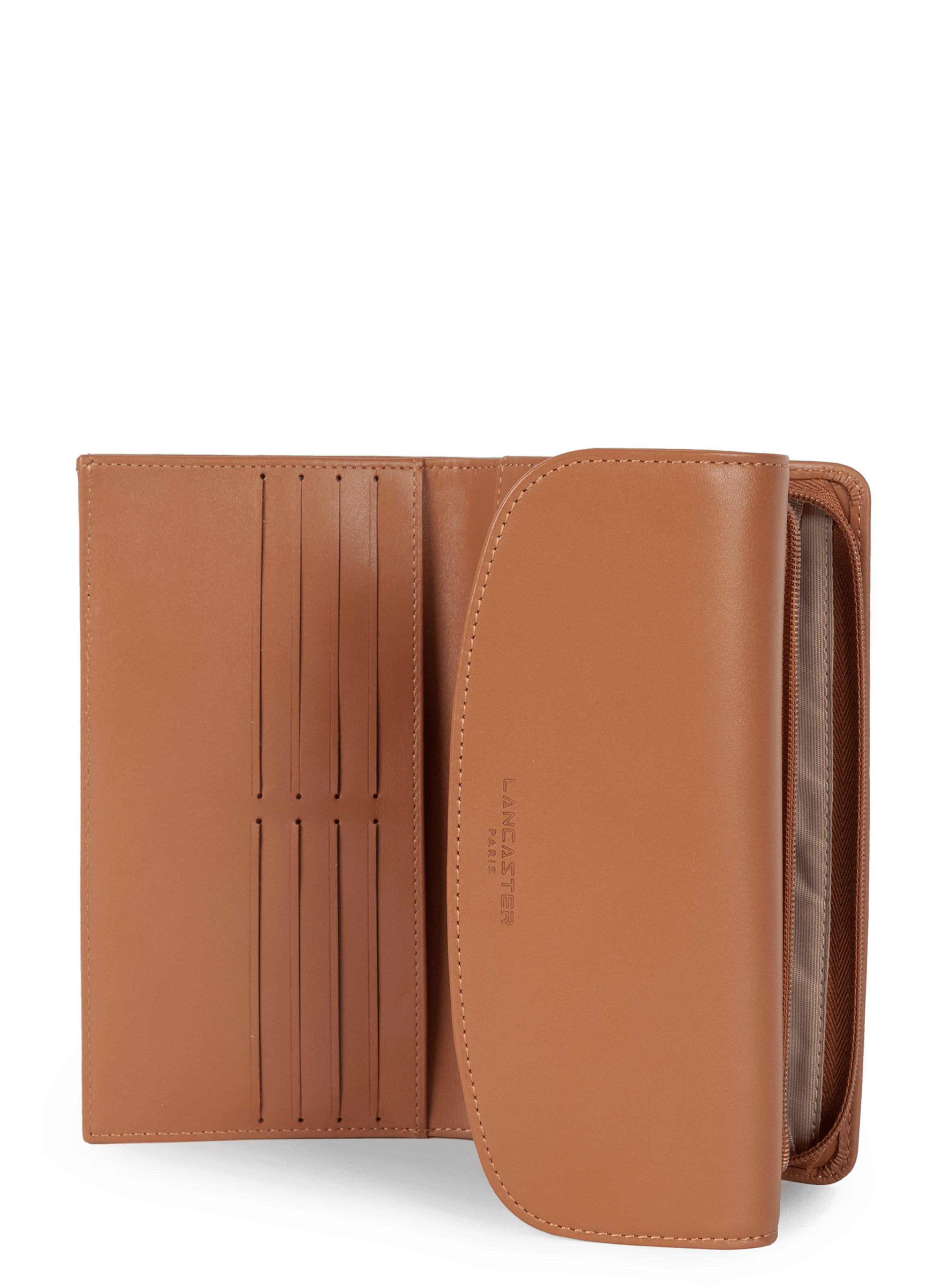 Back to back organizer wallet - paris pm LANCASTER Brown