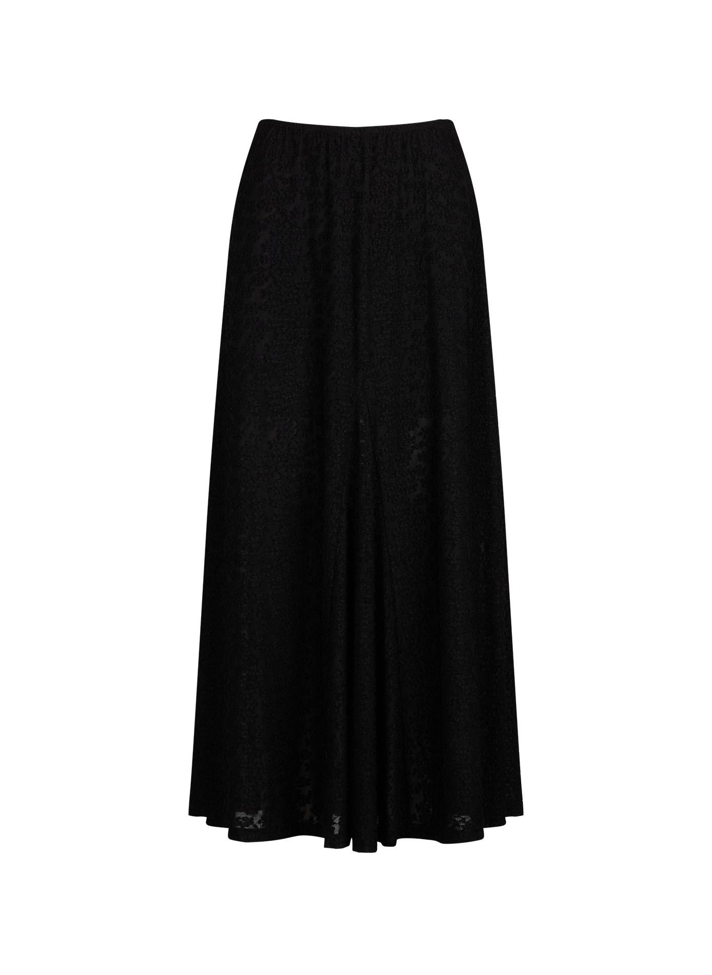 Lange rok Bambou van kant SAISON 1865 Zwart