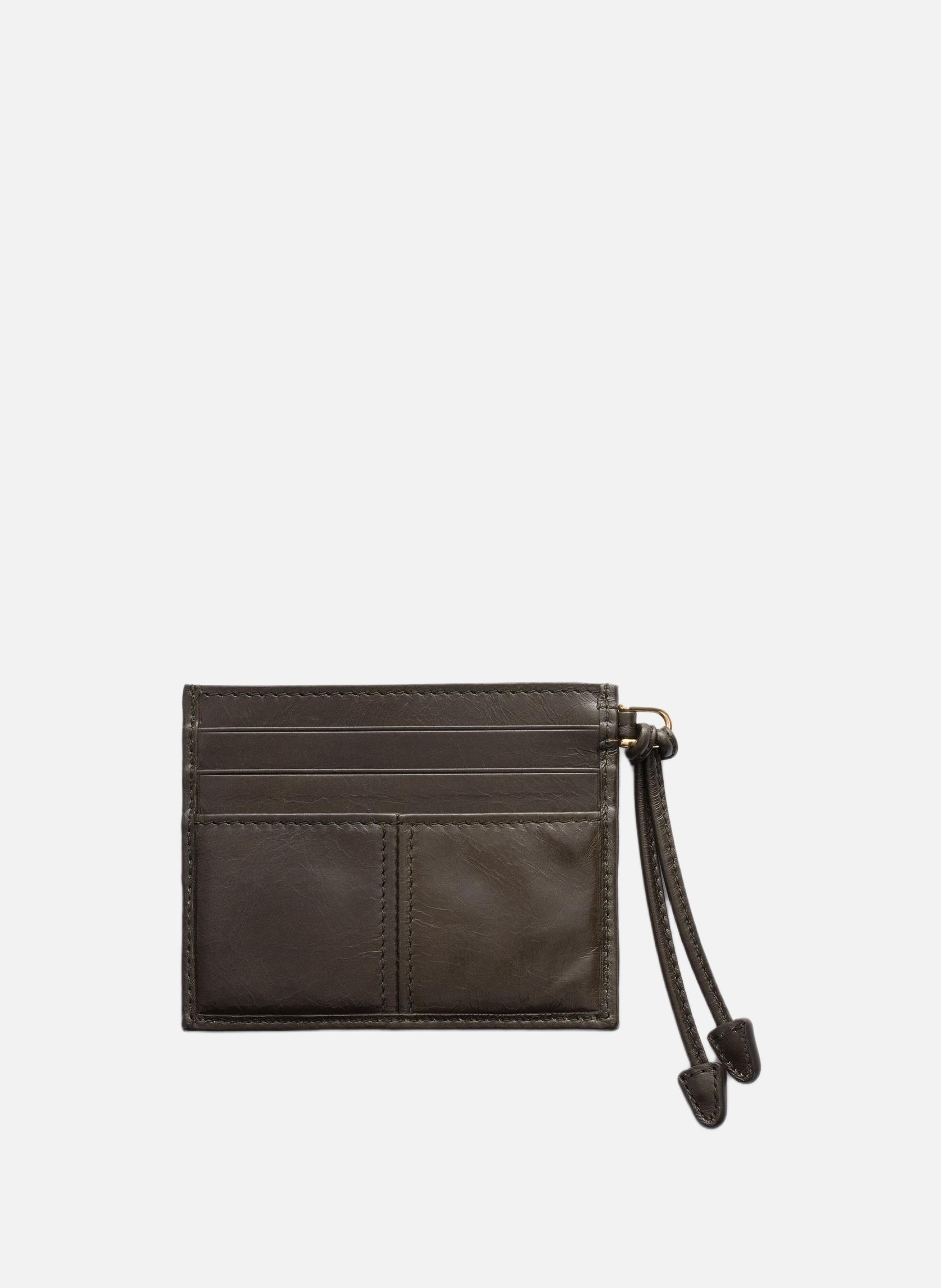 Porte-cartes en cuir PRADA Vert
