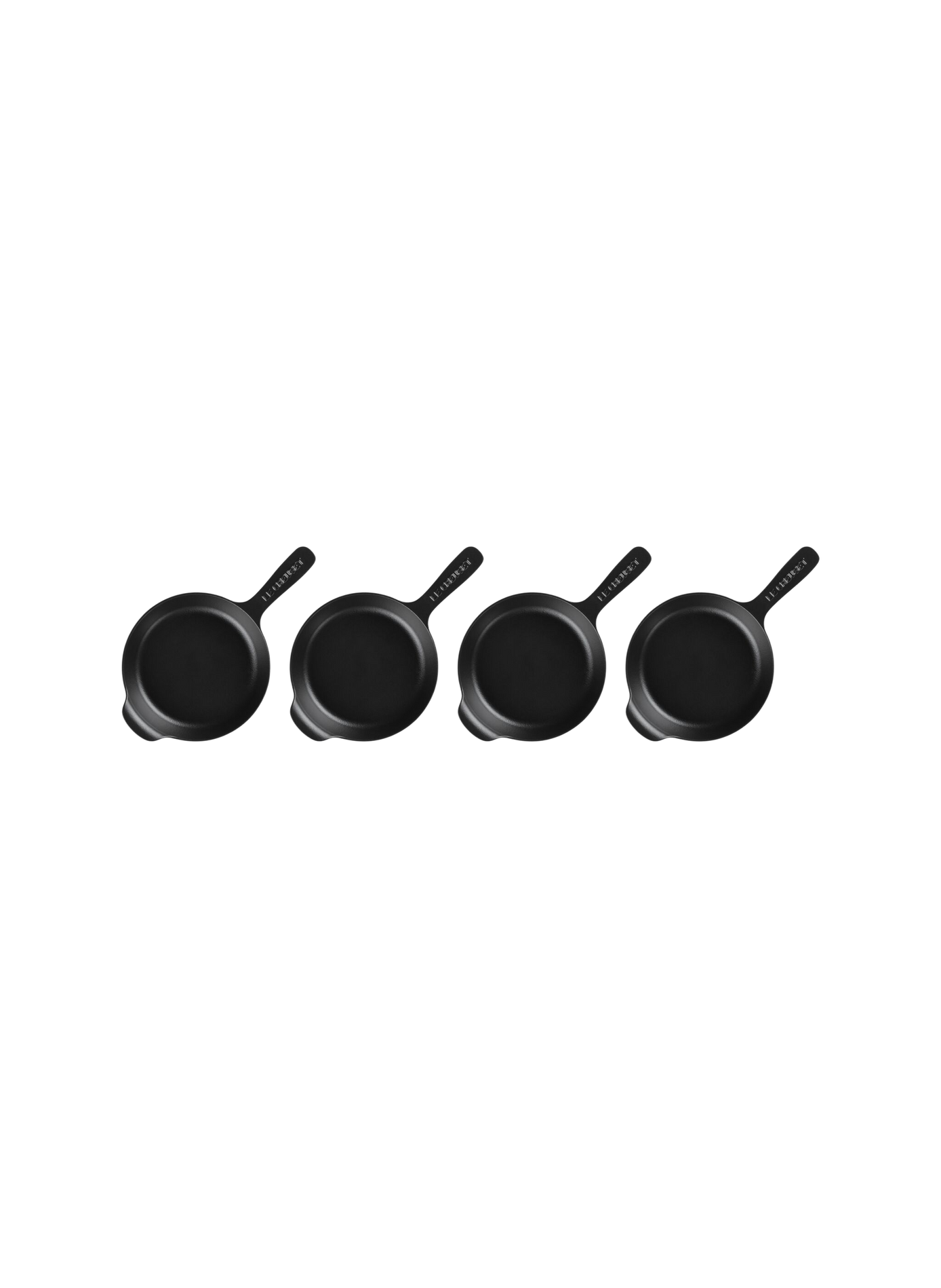Set of 4 mini Gourmand cast iron pans LE CREUSET Black