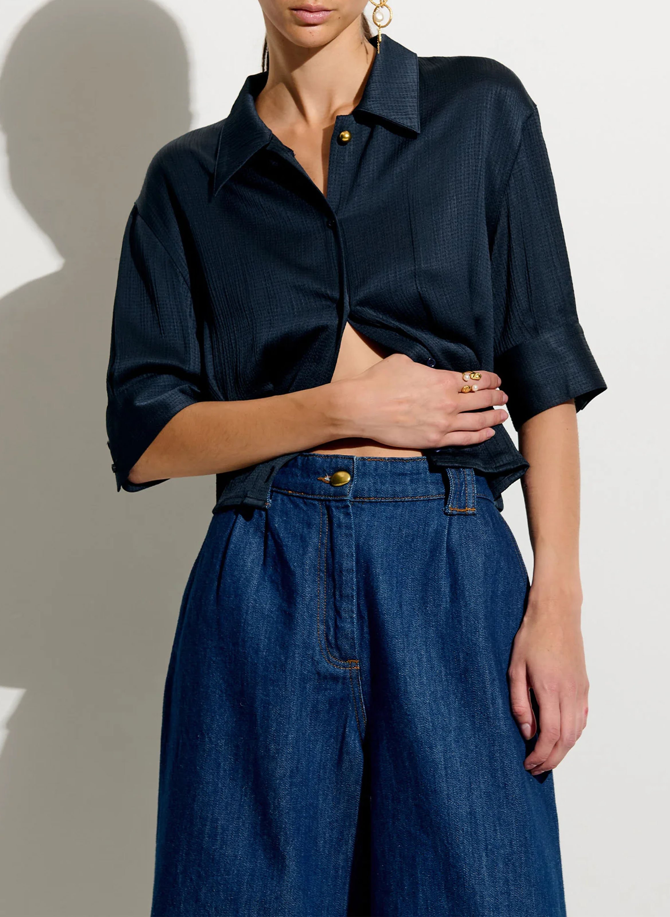 Chemise ample col classique darcy SESSUN Bleu