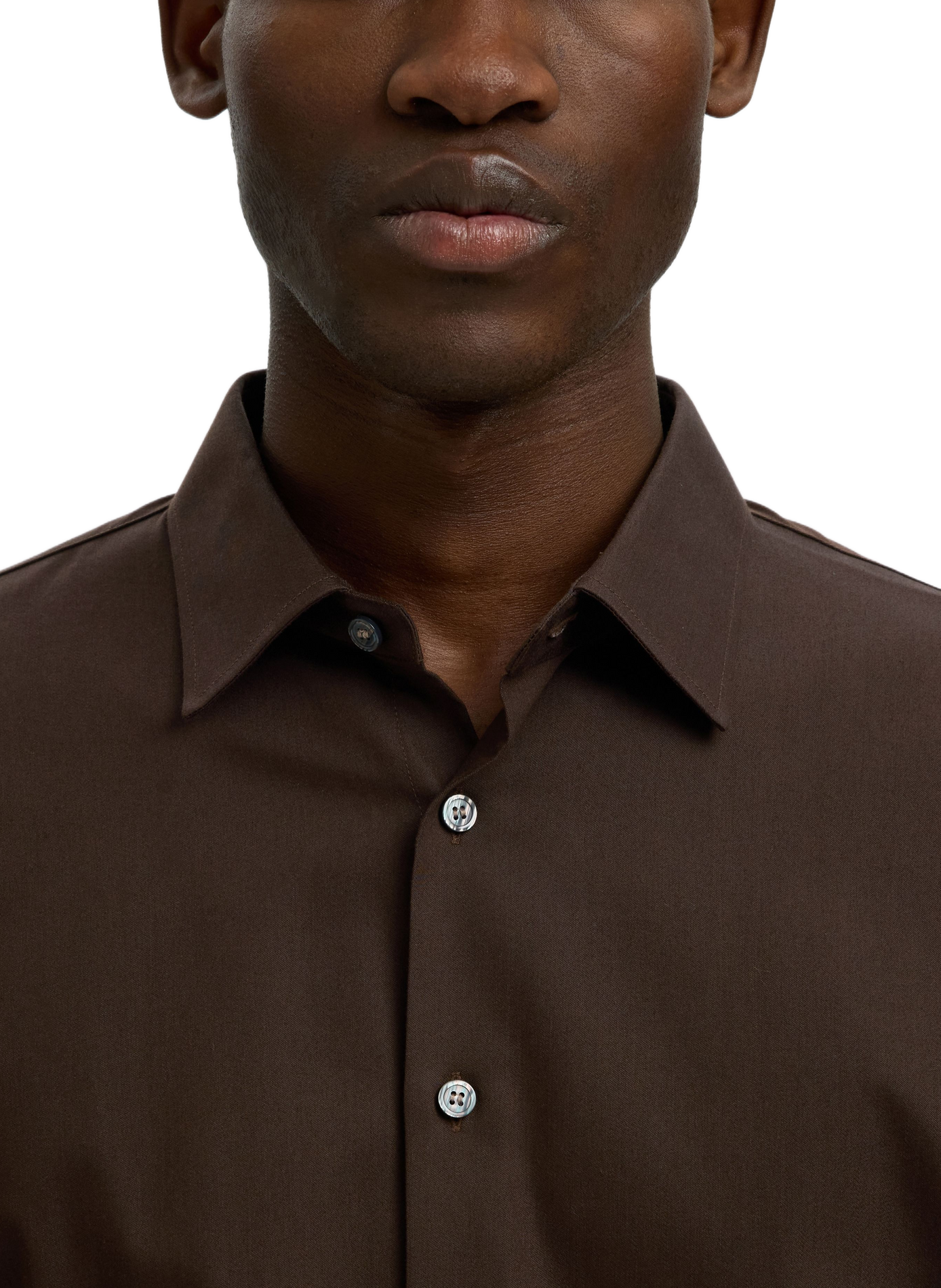 Slim-fit shirt in blended organic cotton SELECTED Bruin