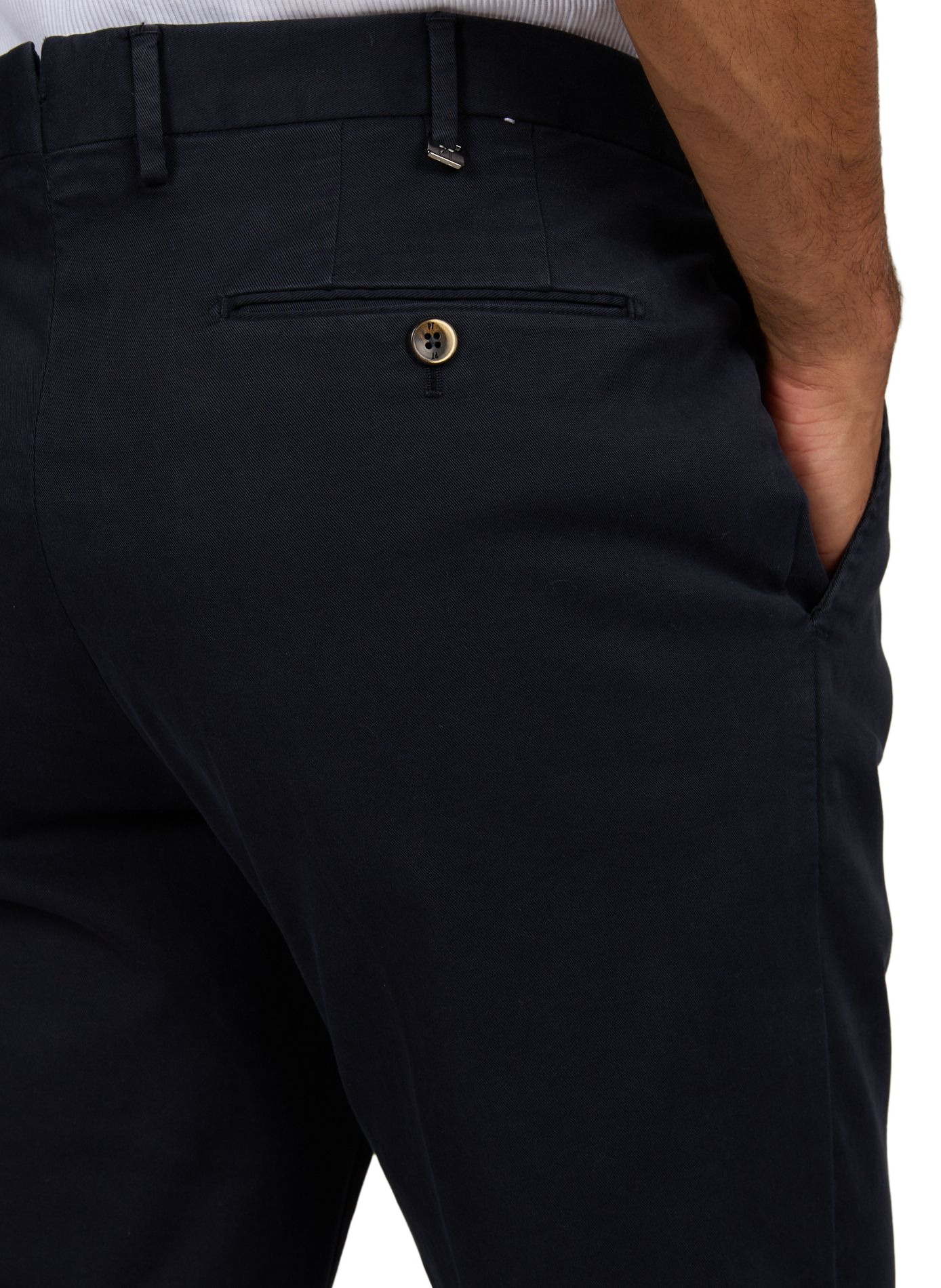 Slim cotton pleated trousers PT01 Blue