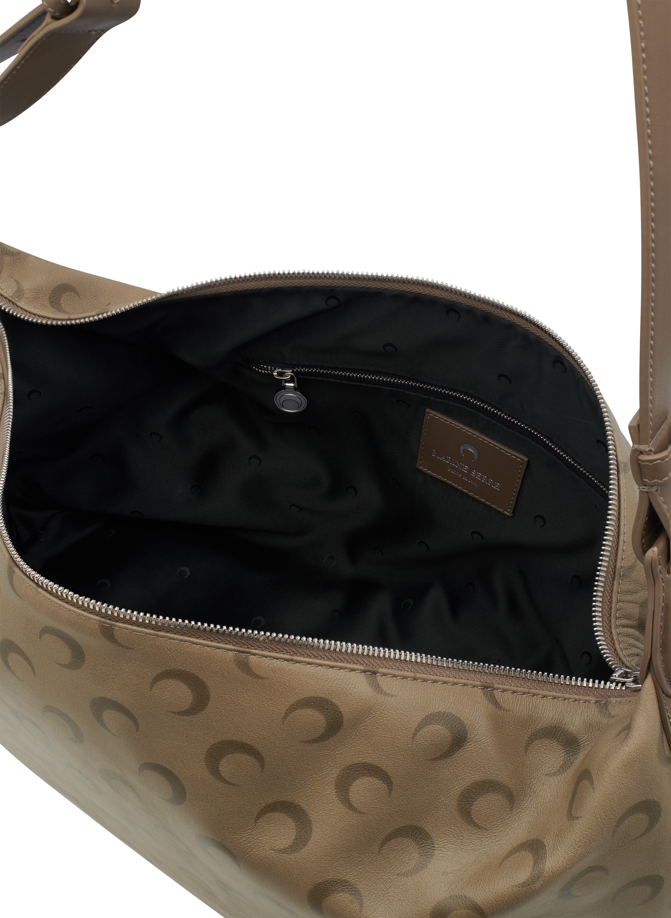 Sac messenger moon en cuir délavé MARINE SERRE Beige