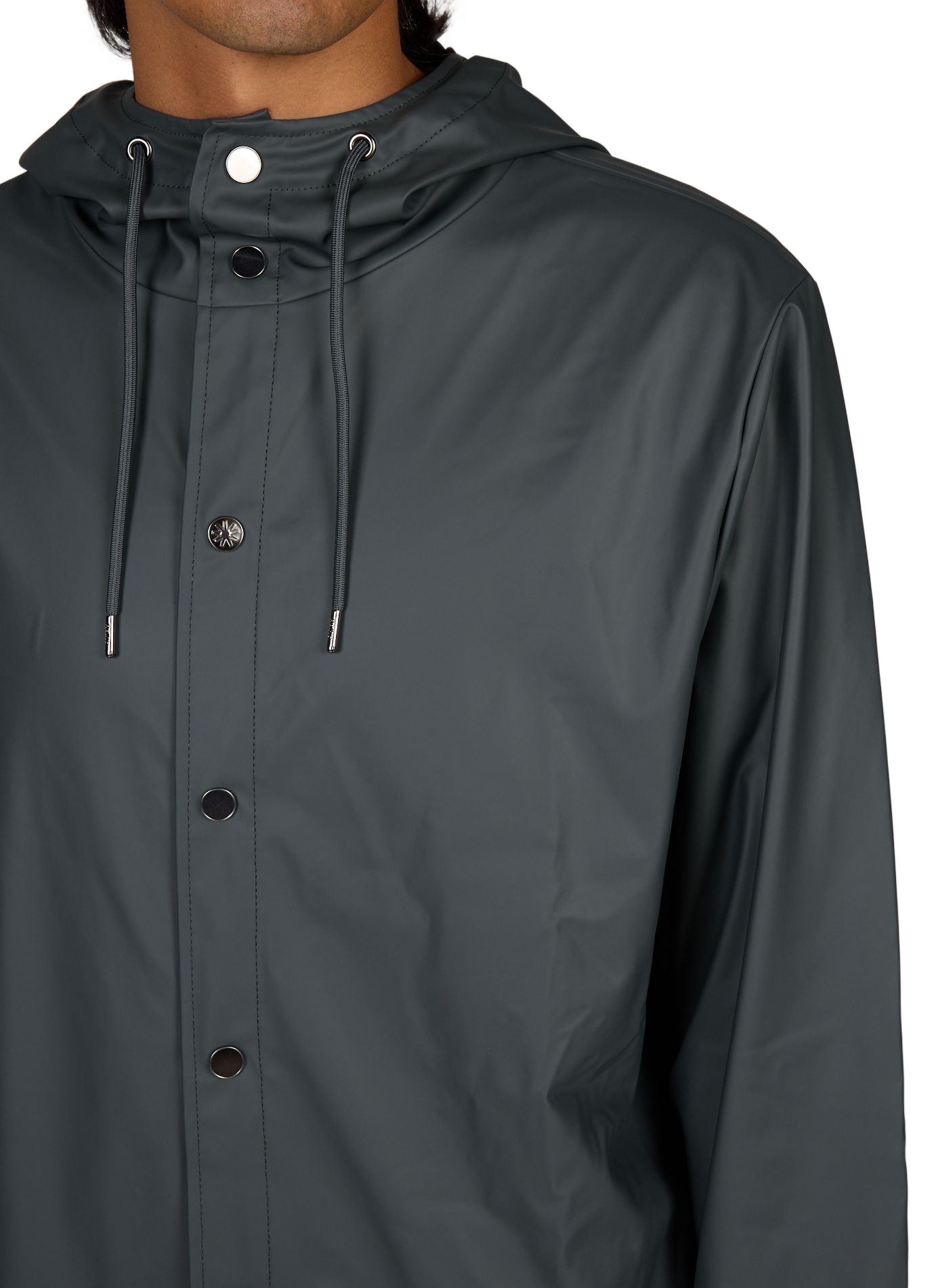 Imperméable à capuche RAINS Gris