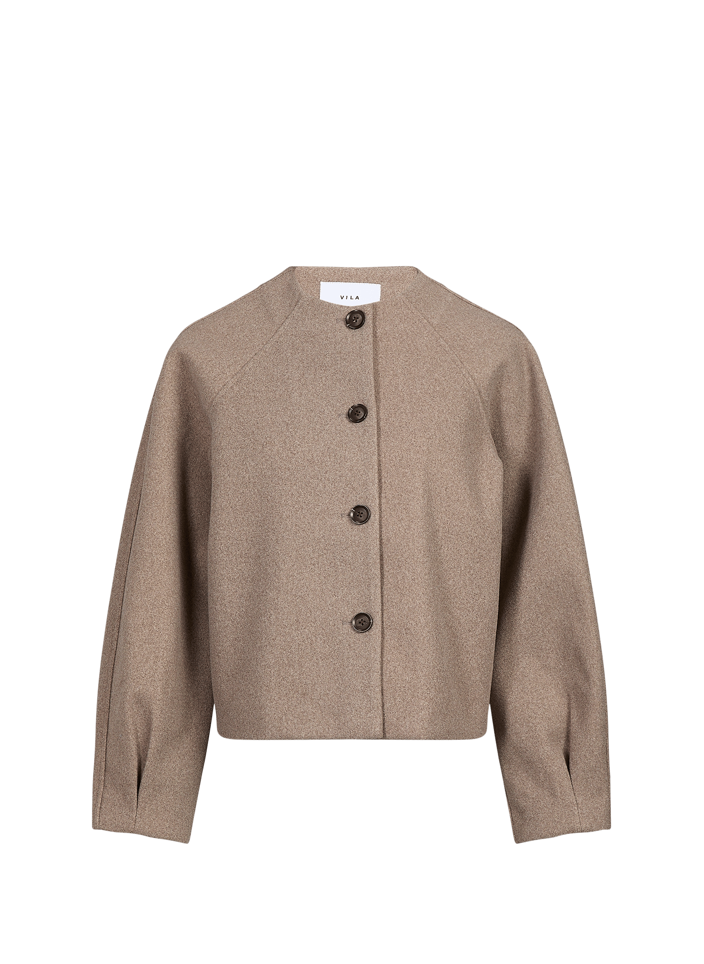 Weite geknöpfte Jacke Vially VILA Beige