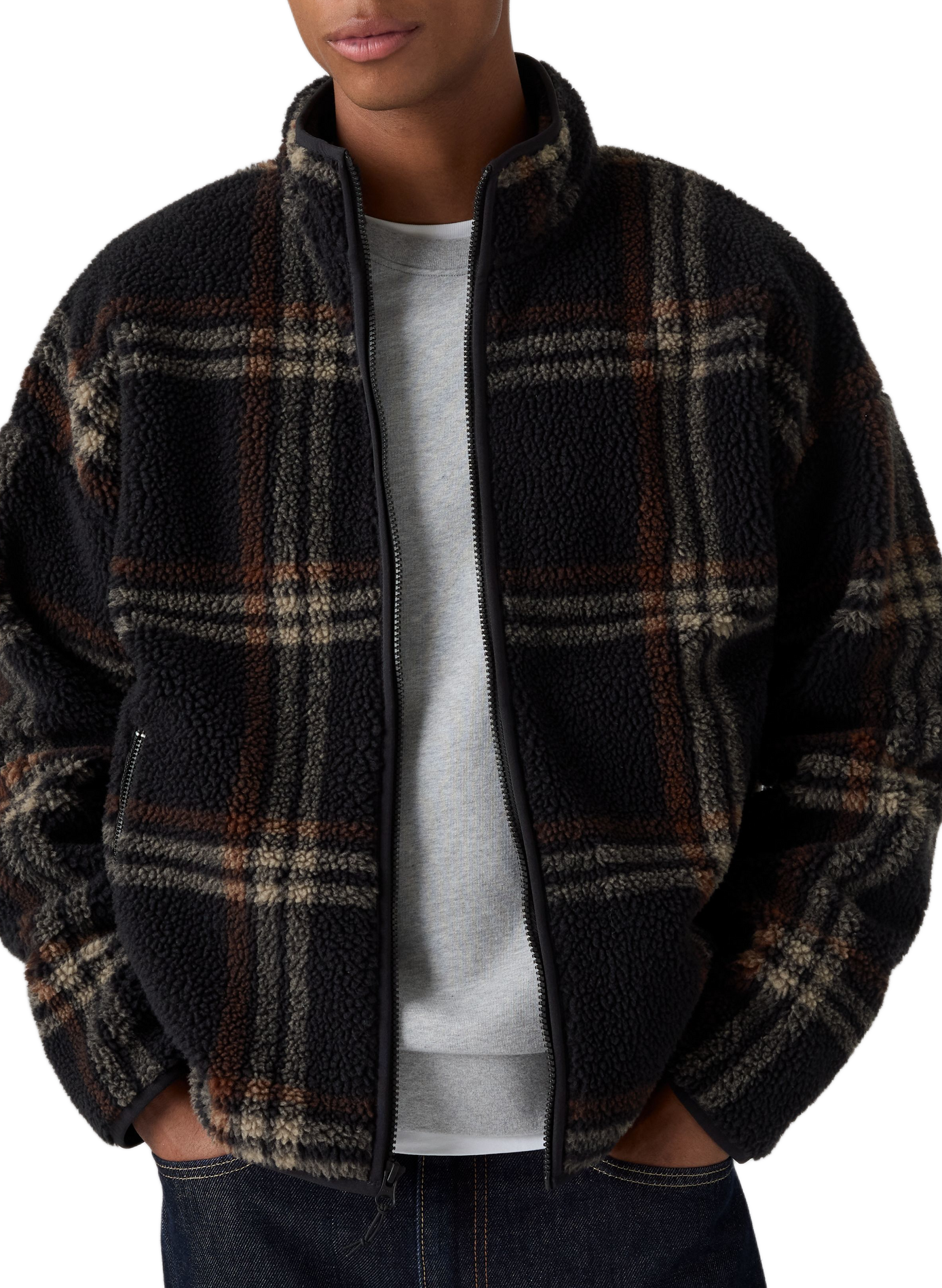Flauschige Jacke mit Stehkragen LEVI'S Schwarz
