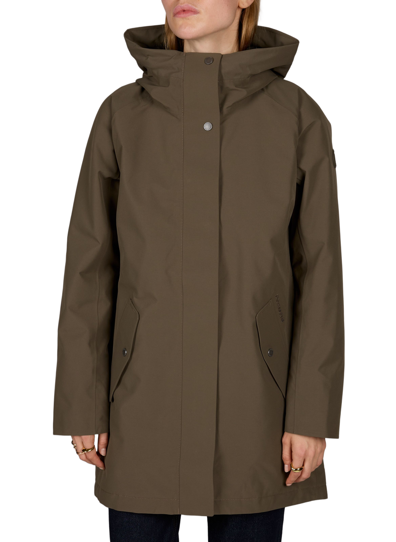 Effen parka met capuchon in middellange lengte DIDRIKSONS Bruin