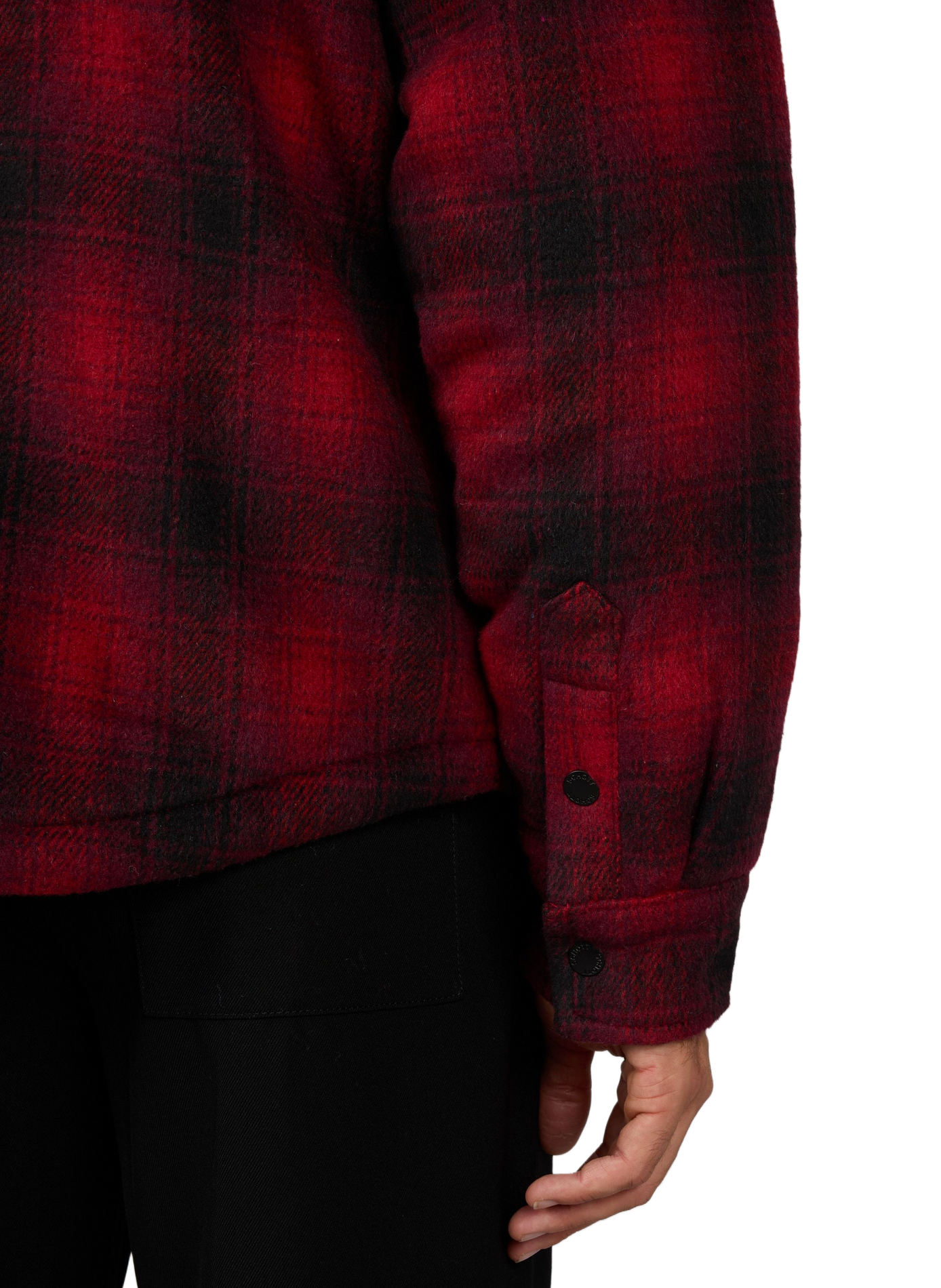 Straight checked jacket with classic collar SCHOTT Red