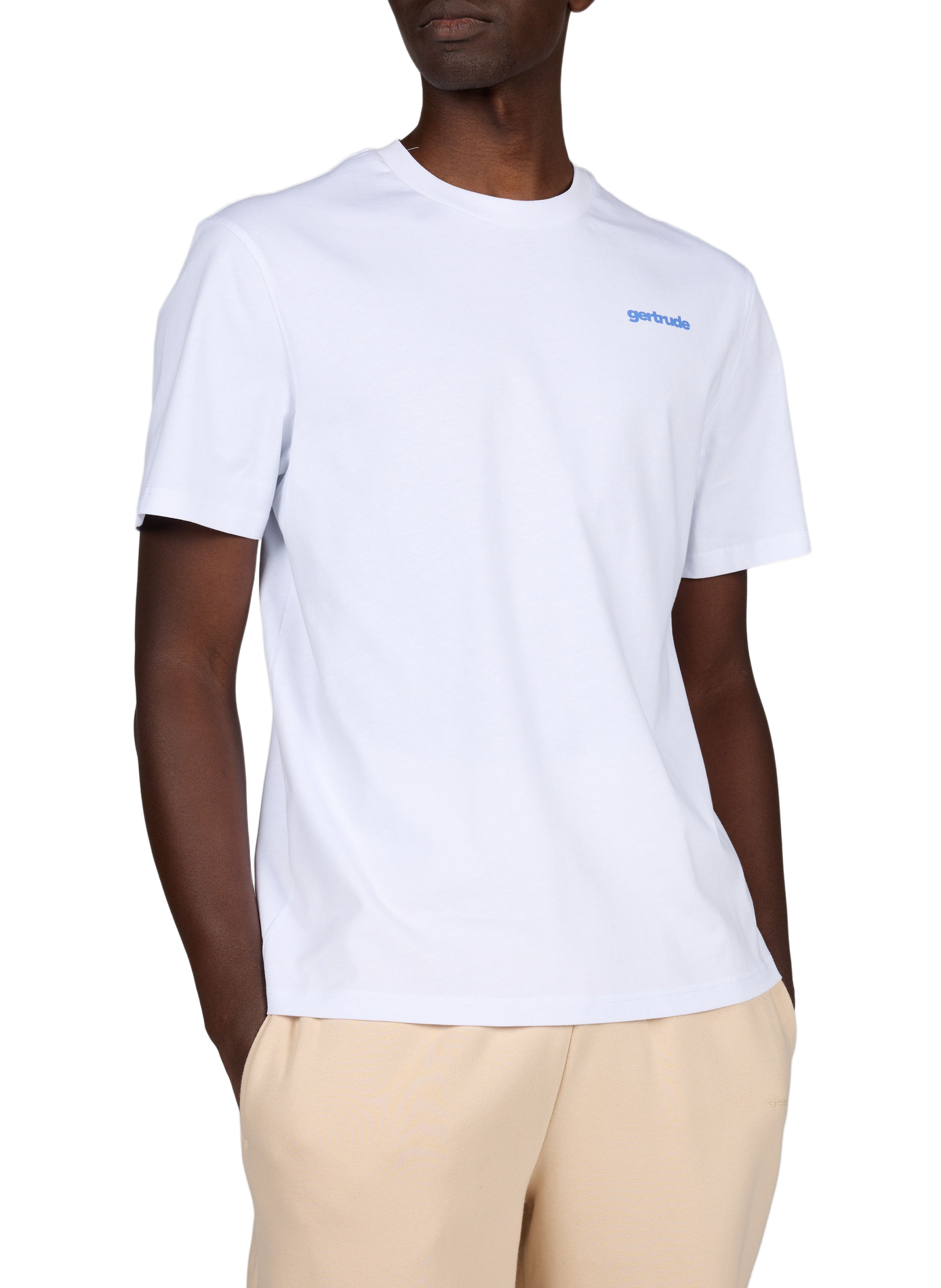 Leonstripe straight-fit crew-neck printed cotton T-shirt GERTRUDE White