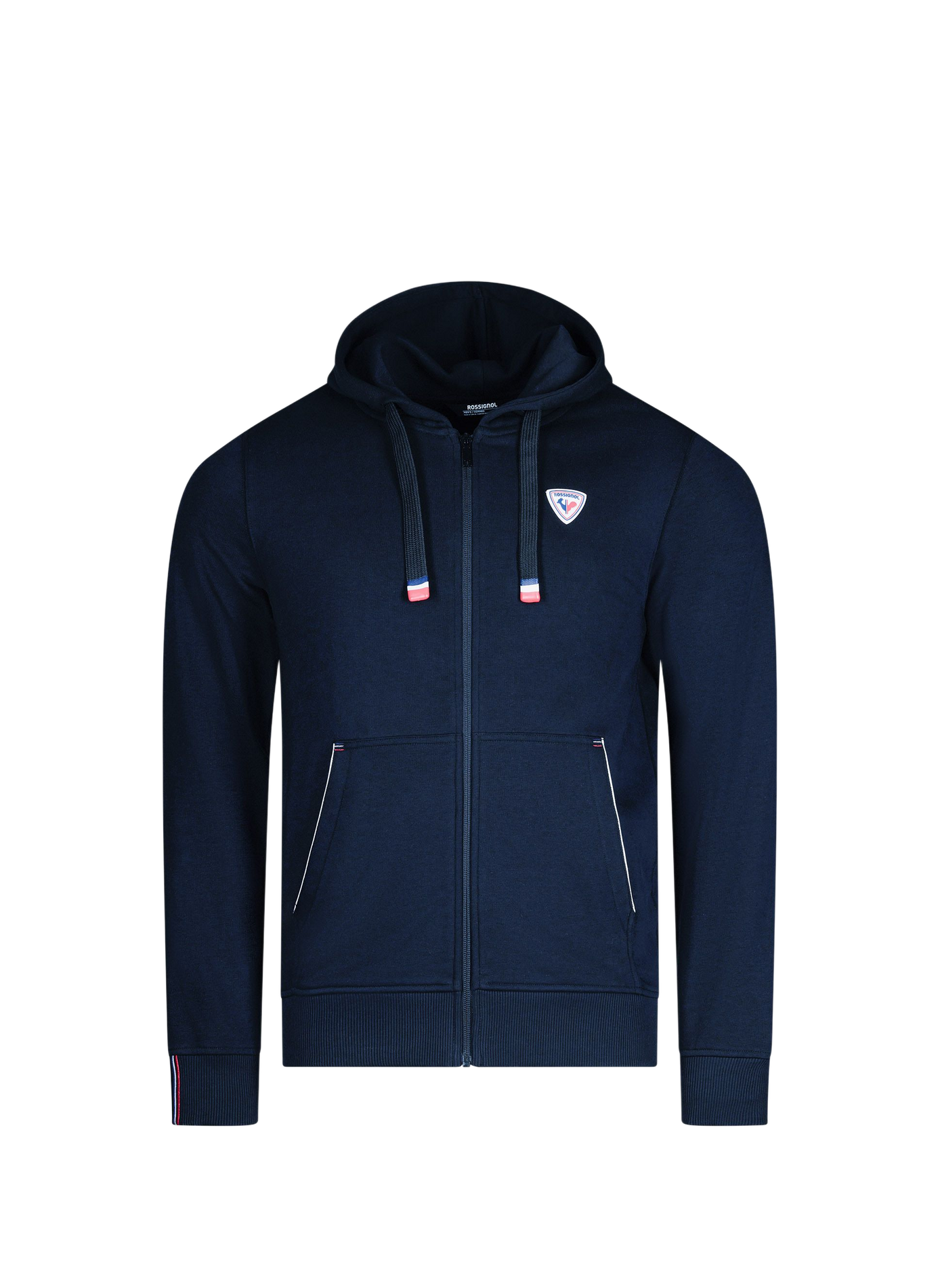 Cotton blend zipped hoodie ROSSIGNOL Blue