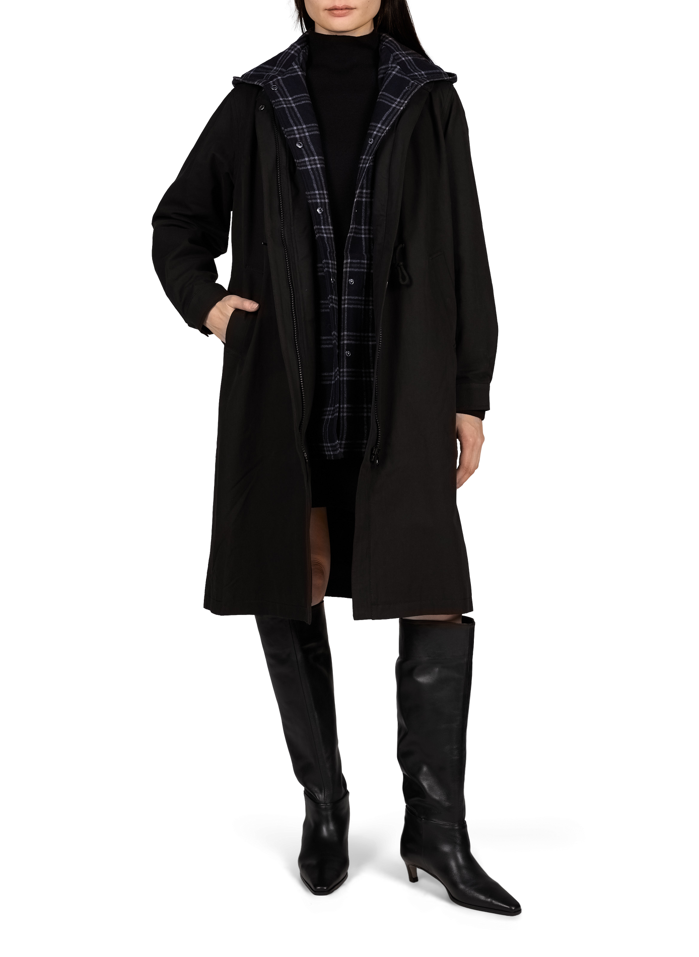 Gildas printed hooded parka LAURE+MAX Black
