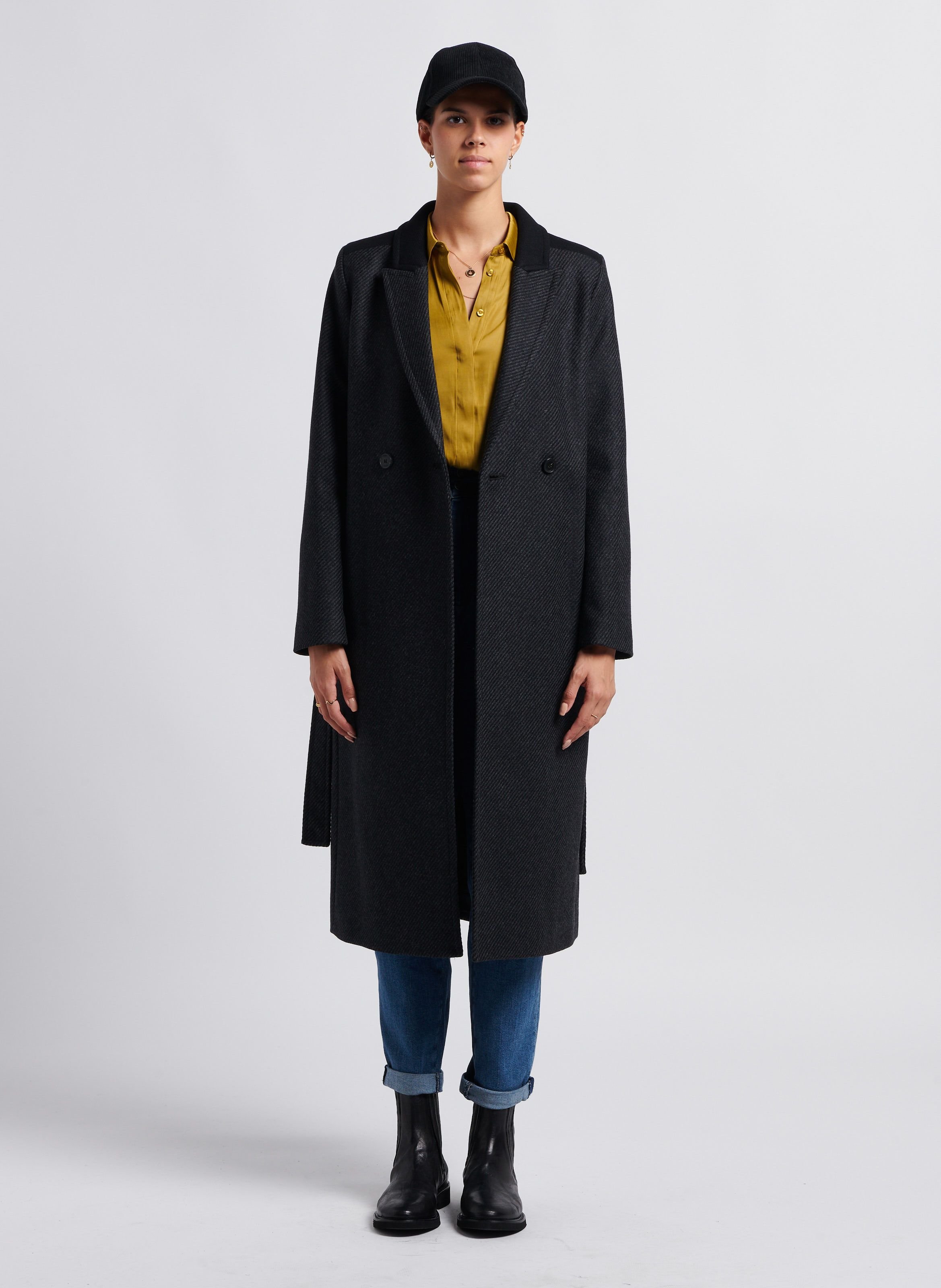 Manteau col tailleur