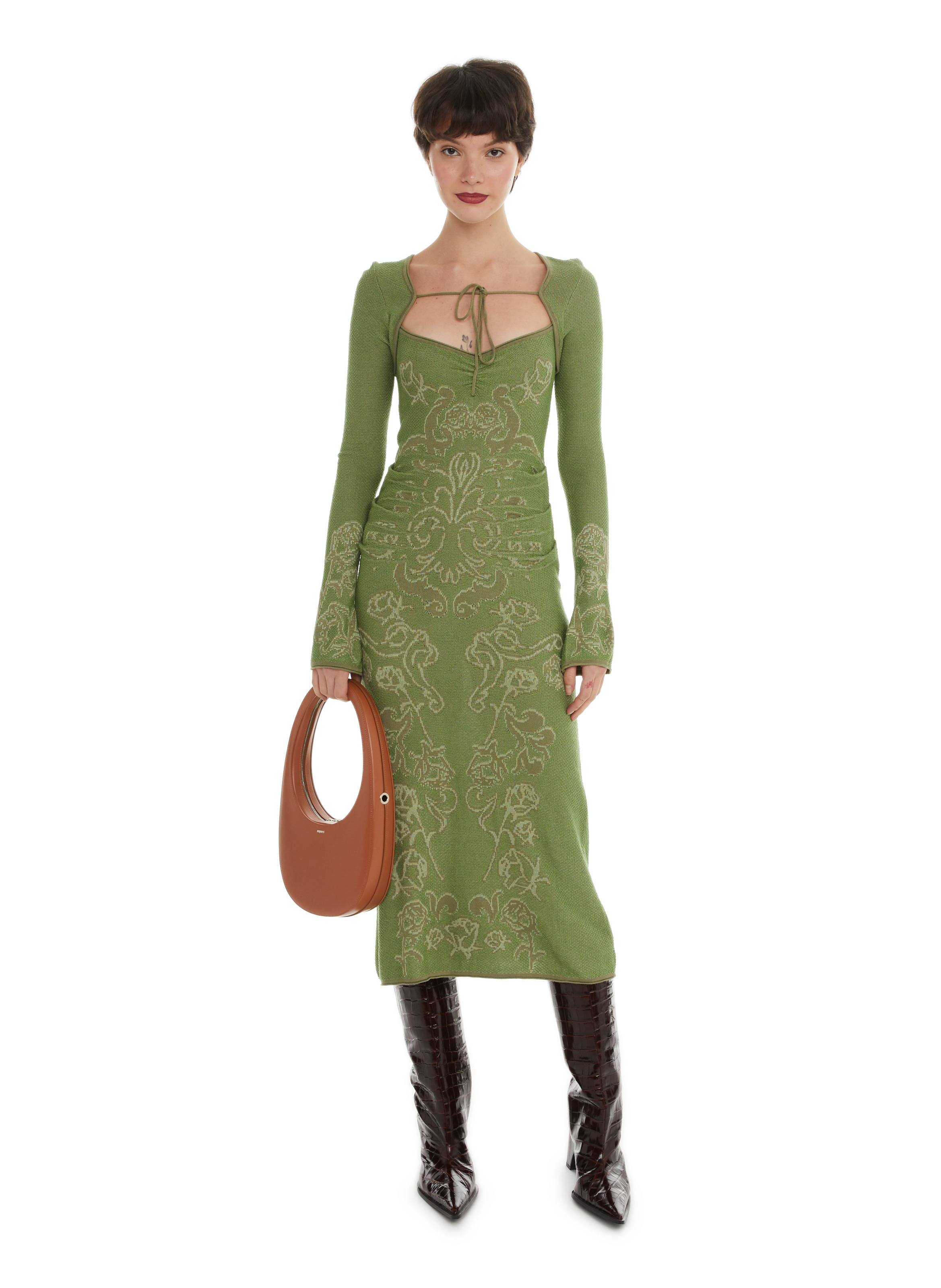 HOUSE OF SUNNY Robe longue ajourée Vert