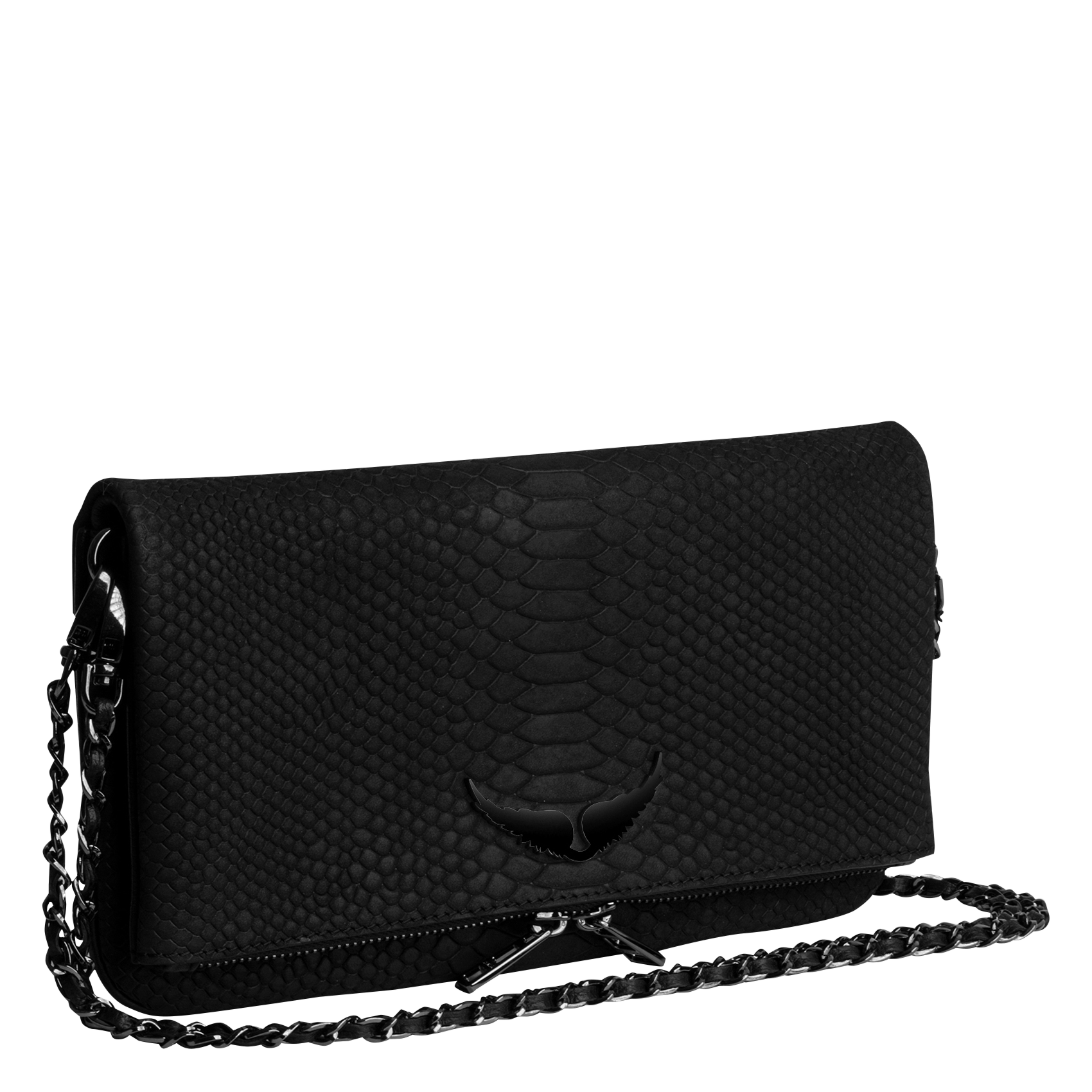 Sac bandoulière en cuir rock ZADIG&VOLTAIRE Noir