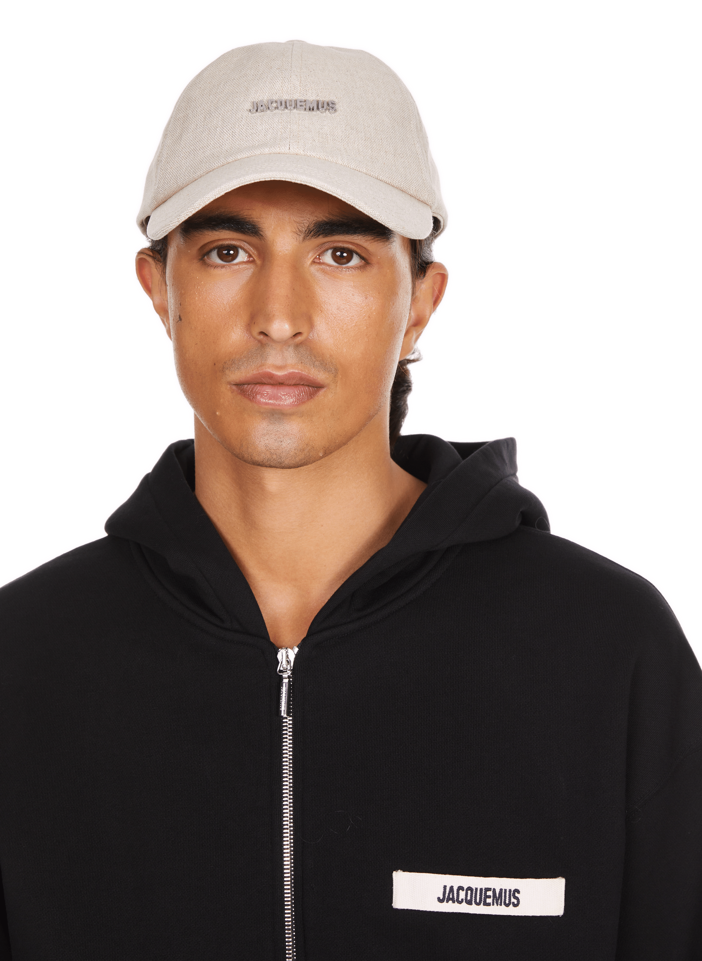 Cotton zip-up hoodie  JACQUEMUS Black