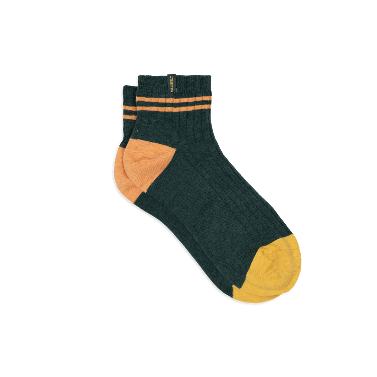 BILLYBELT Chaussettes en coton peigné mi-hautes Vert