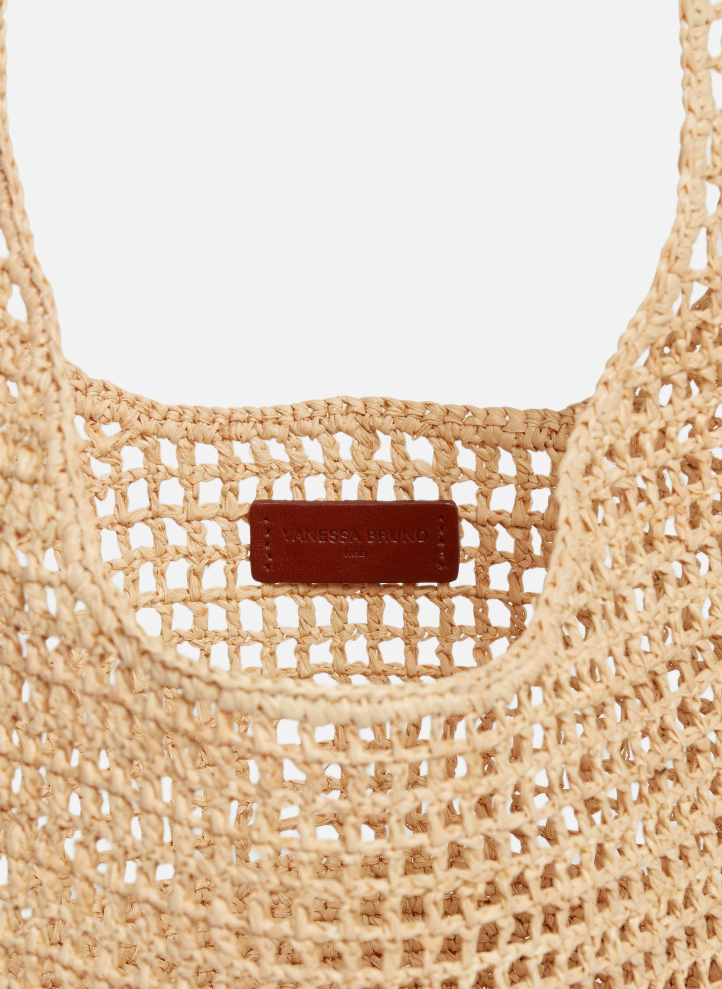 Sac hobo en raphia VANESSA BRUNO Beige