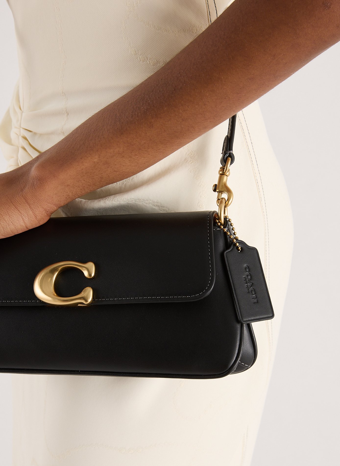 Jet leather handbag COACH Black