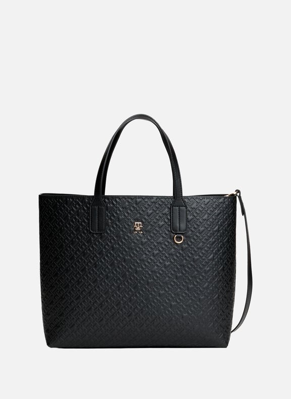 Logo-print handbag Black by TOMMY HILFIGER TOMMY HILFIGER Logo-print handbag Black