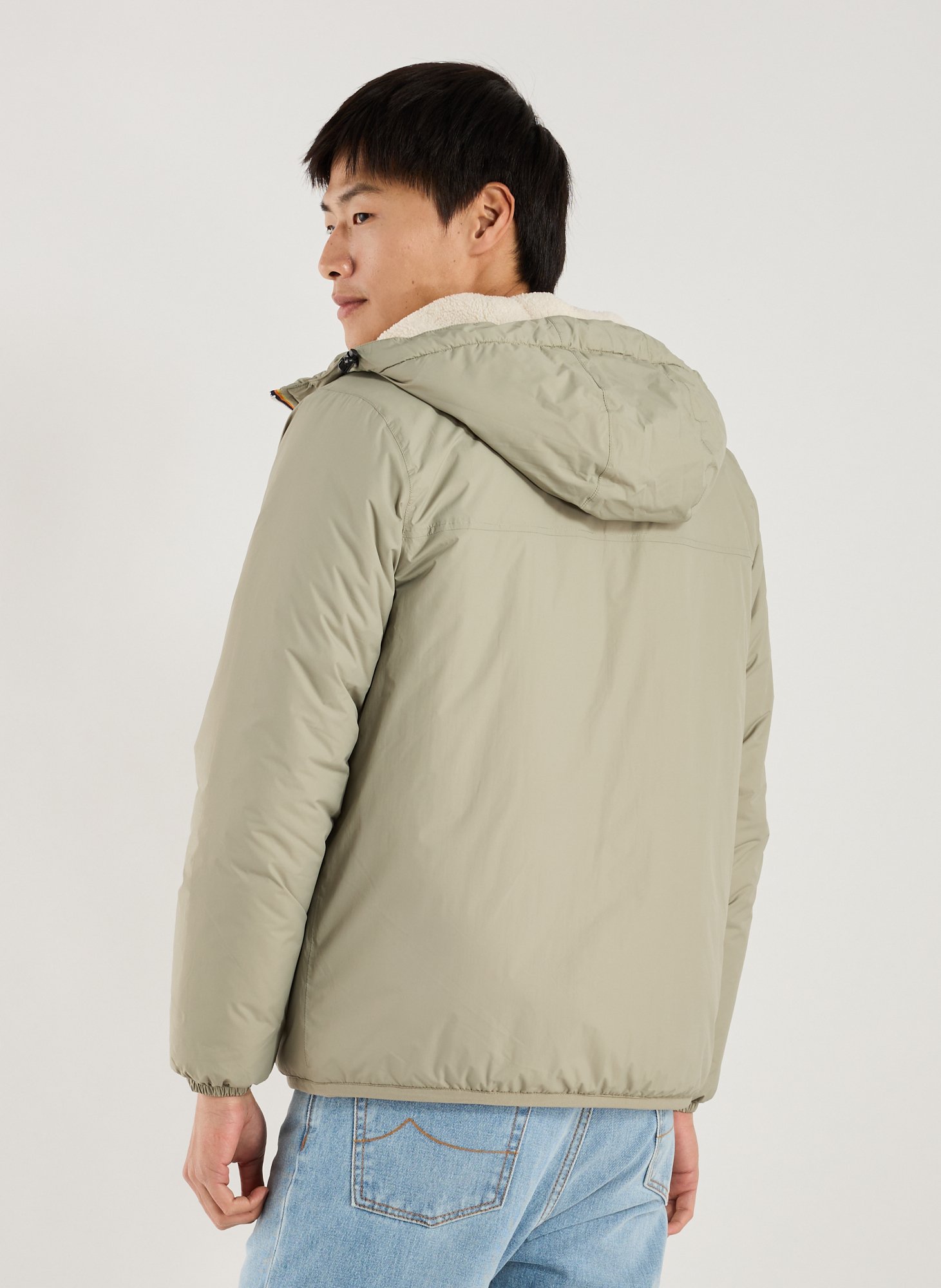 Straight hooded parka K-WAY Green