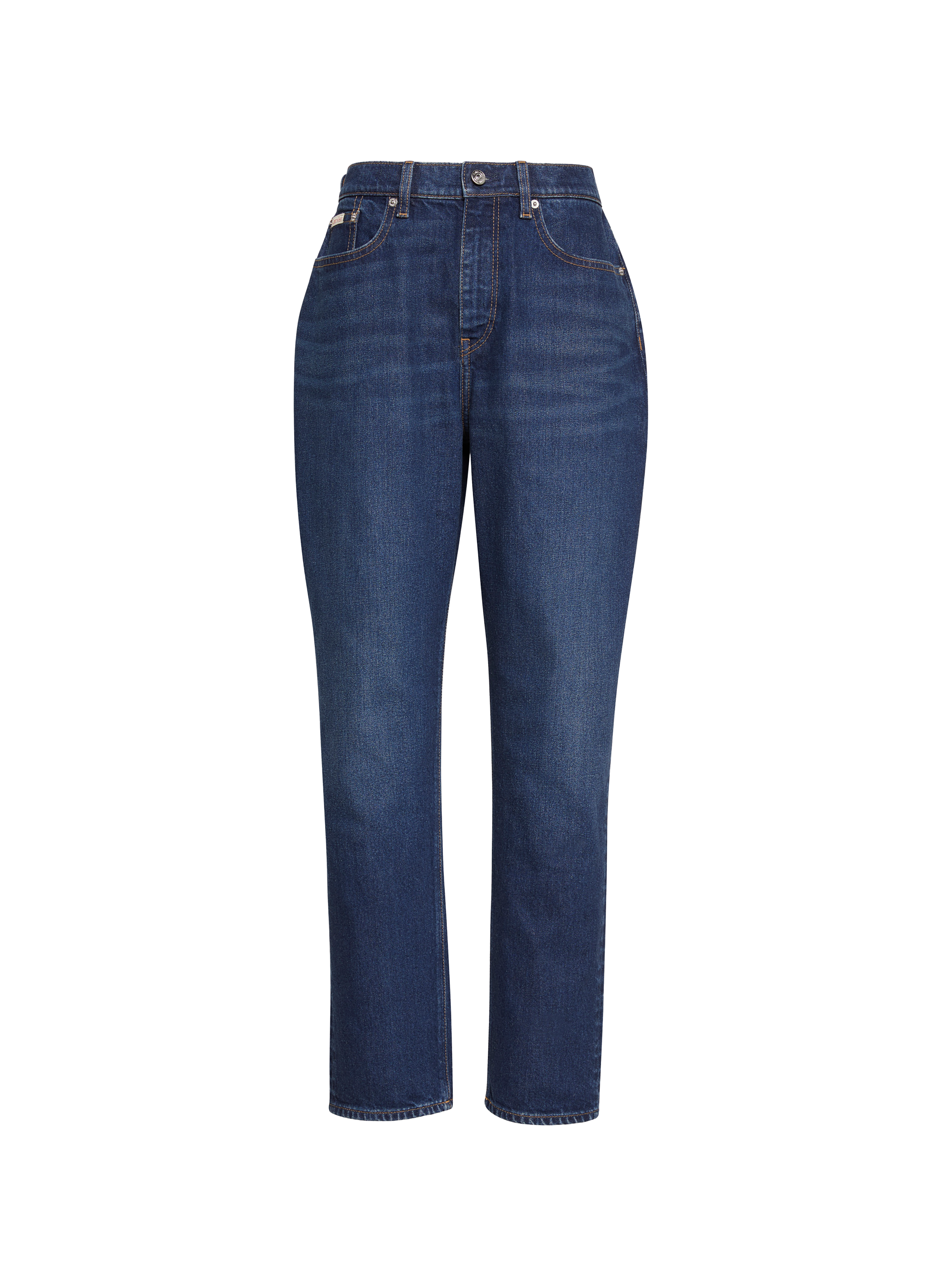 CALVIN KLEIN Mixed cotton mom jeans Blue
