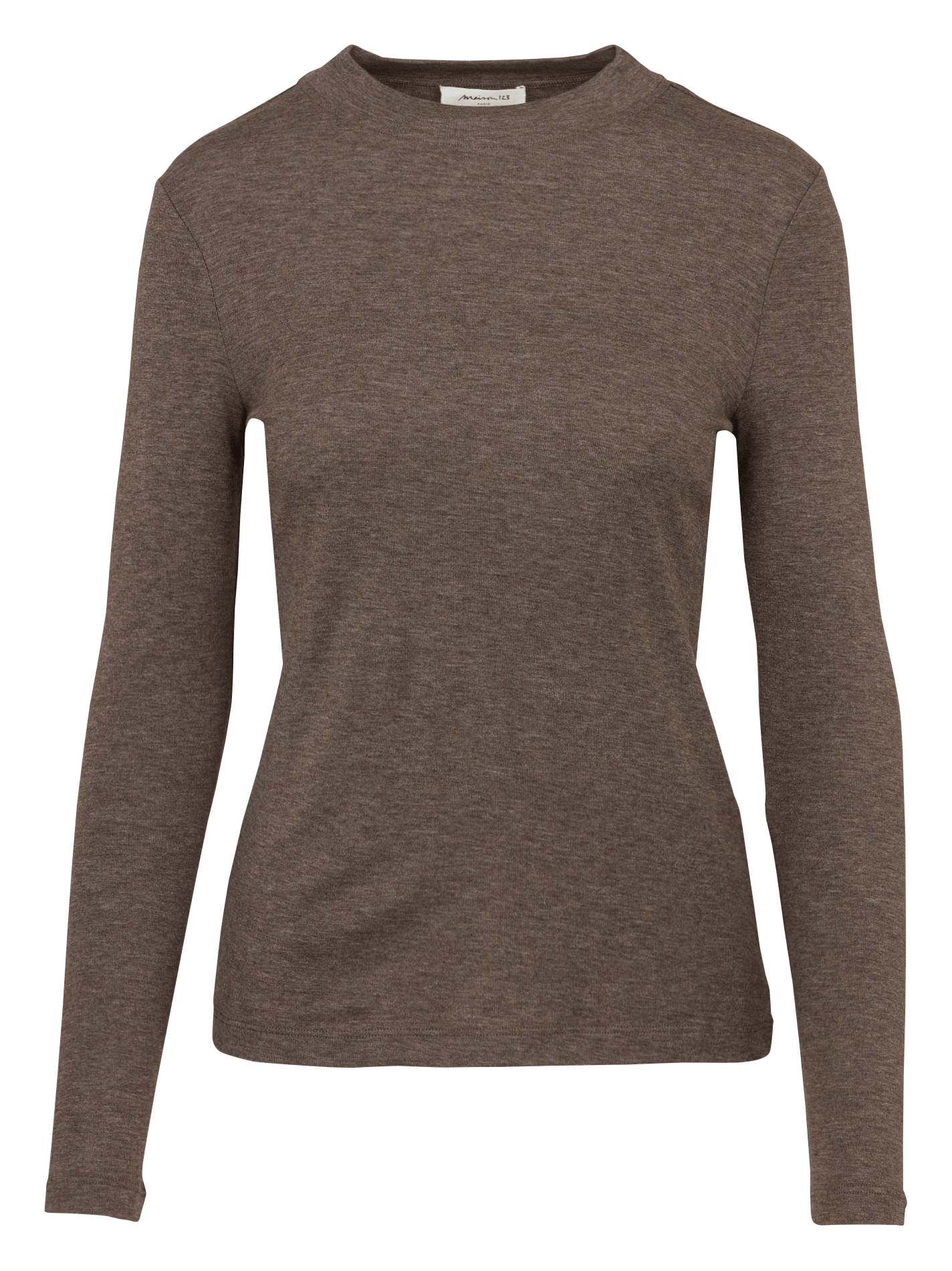 Tee-shirt manches longues fluide à col montant Flynn MAISON 123 Gris