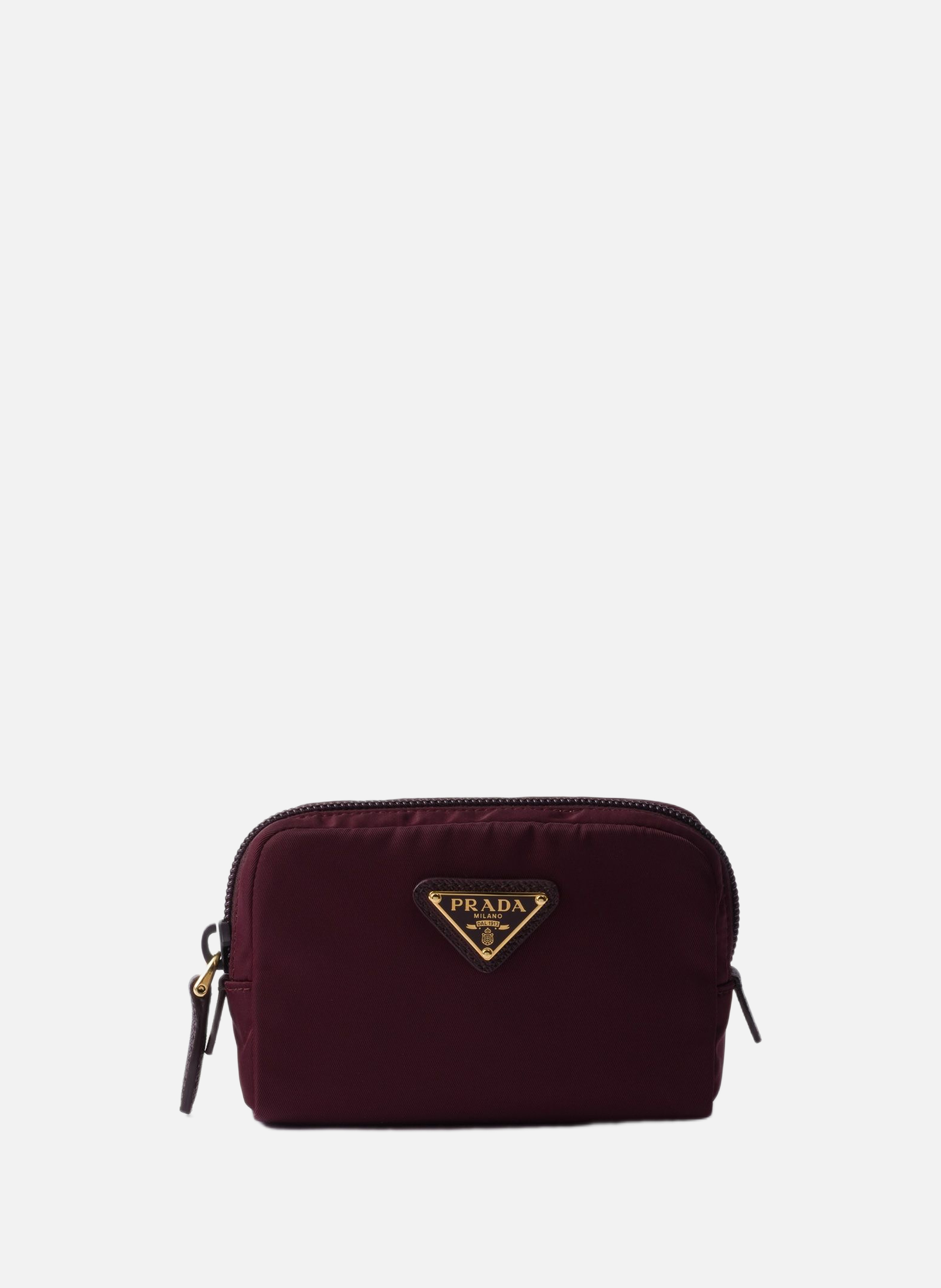 Micro pochette en re-nylon PRADA Rouge