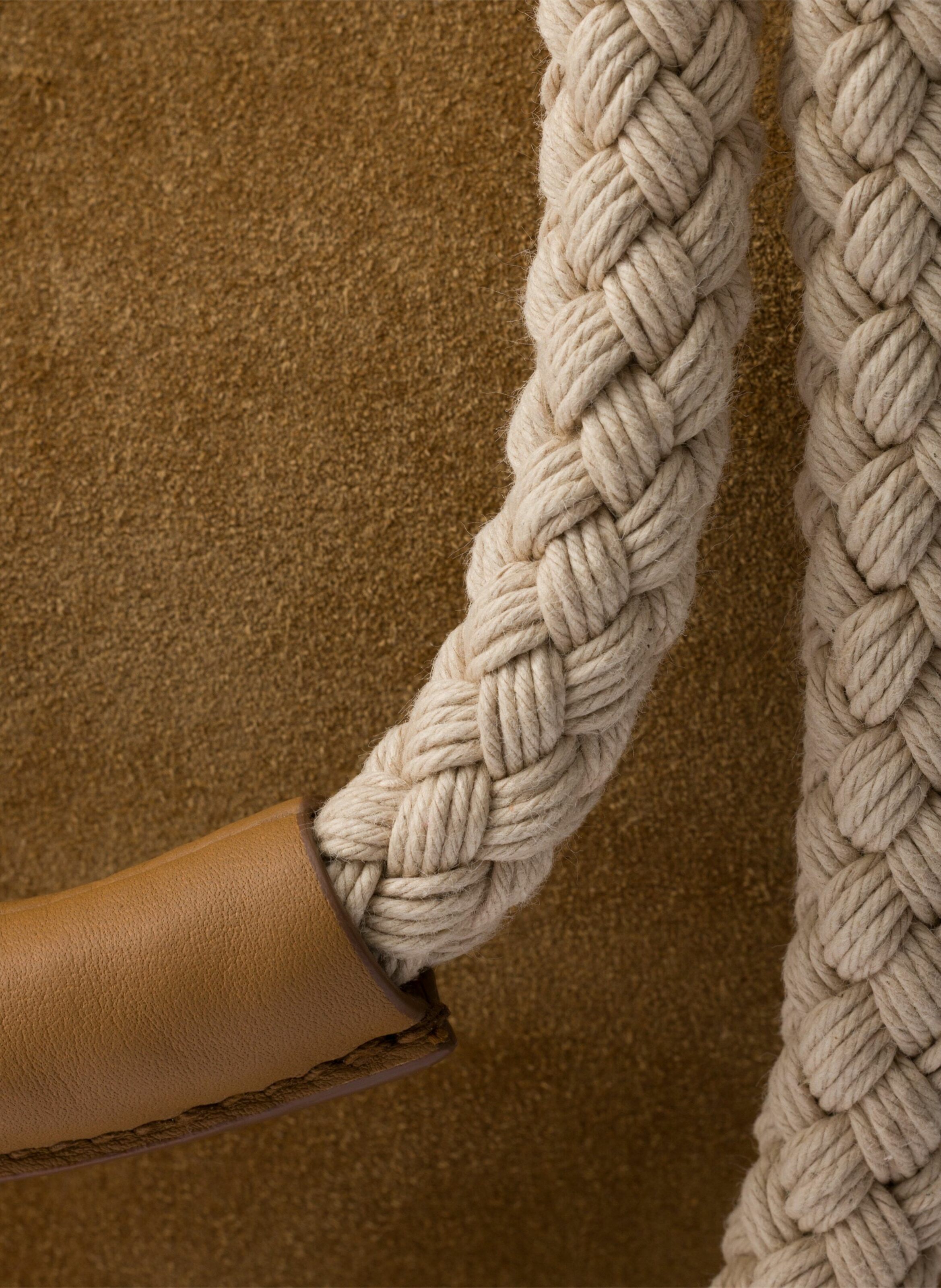 Petit sac seau prada mariner en daim PRADA Marron