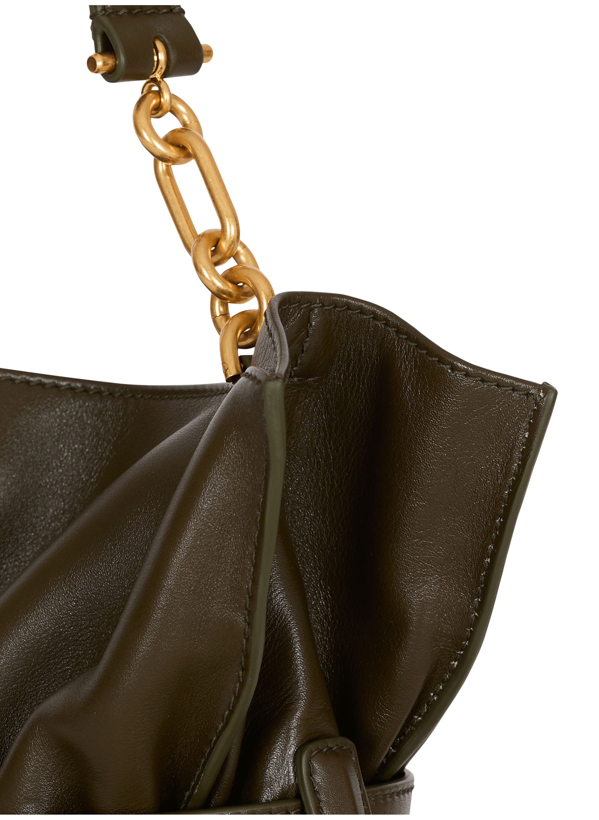 Sac anthem medium en cuir de veau BALMAIN Vert