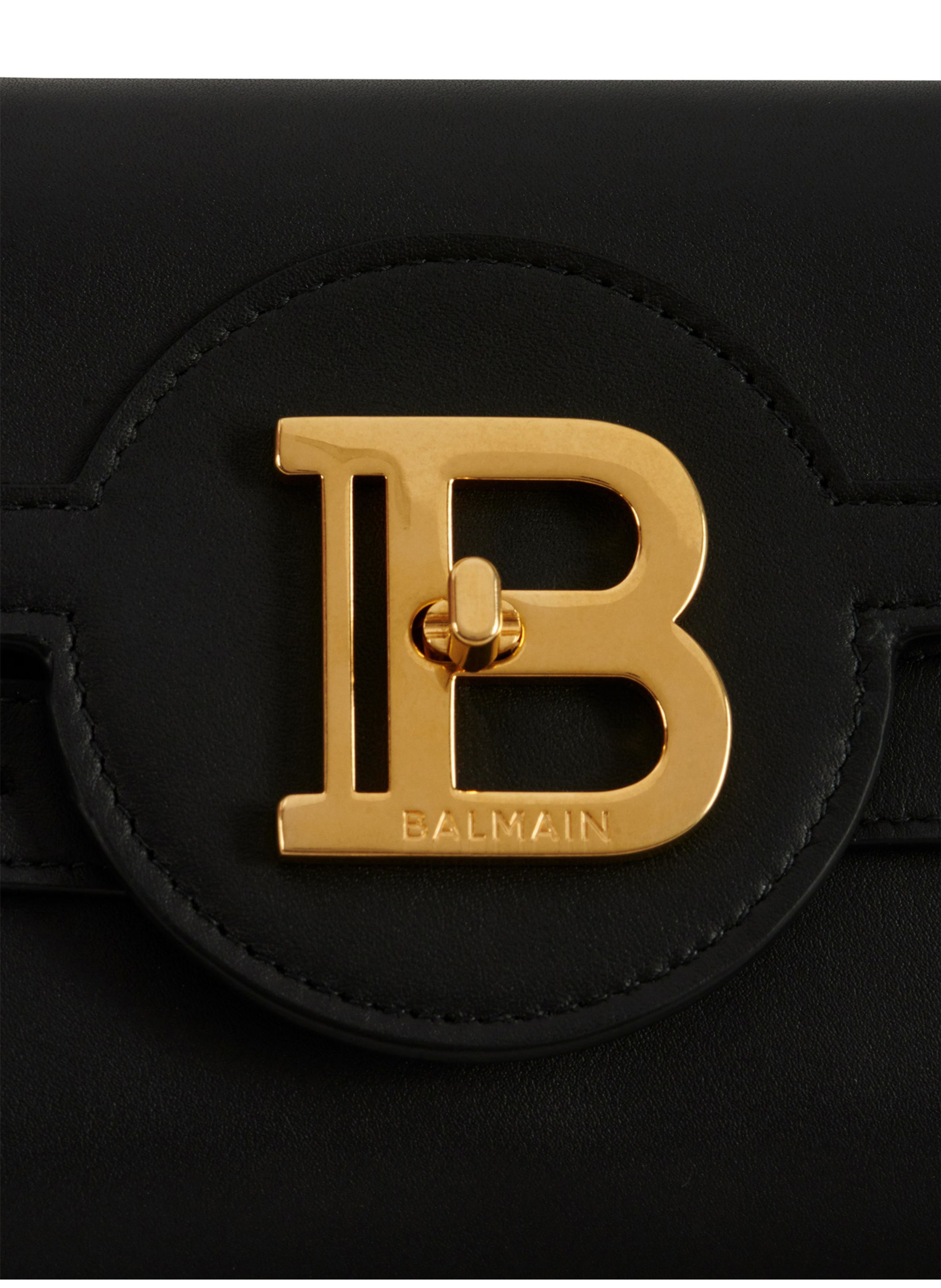 B-buzz pouch 23 en cuir de veau BALMAIN Noir
