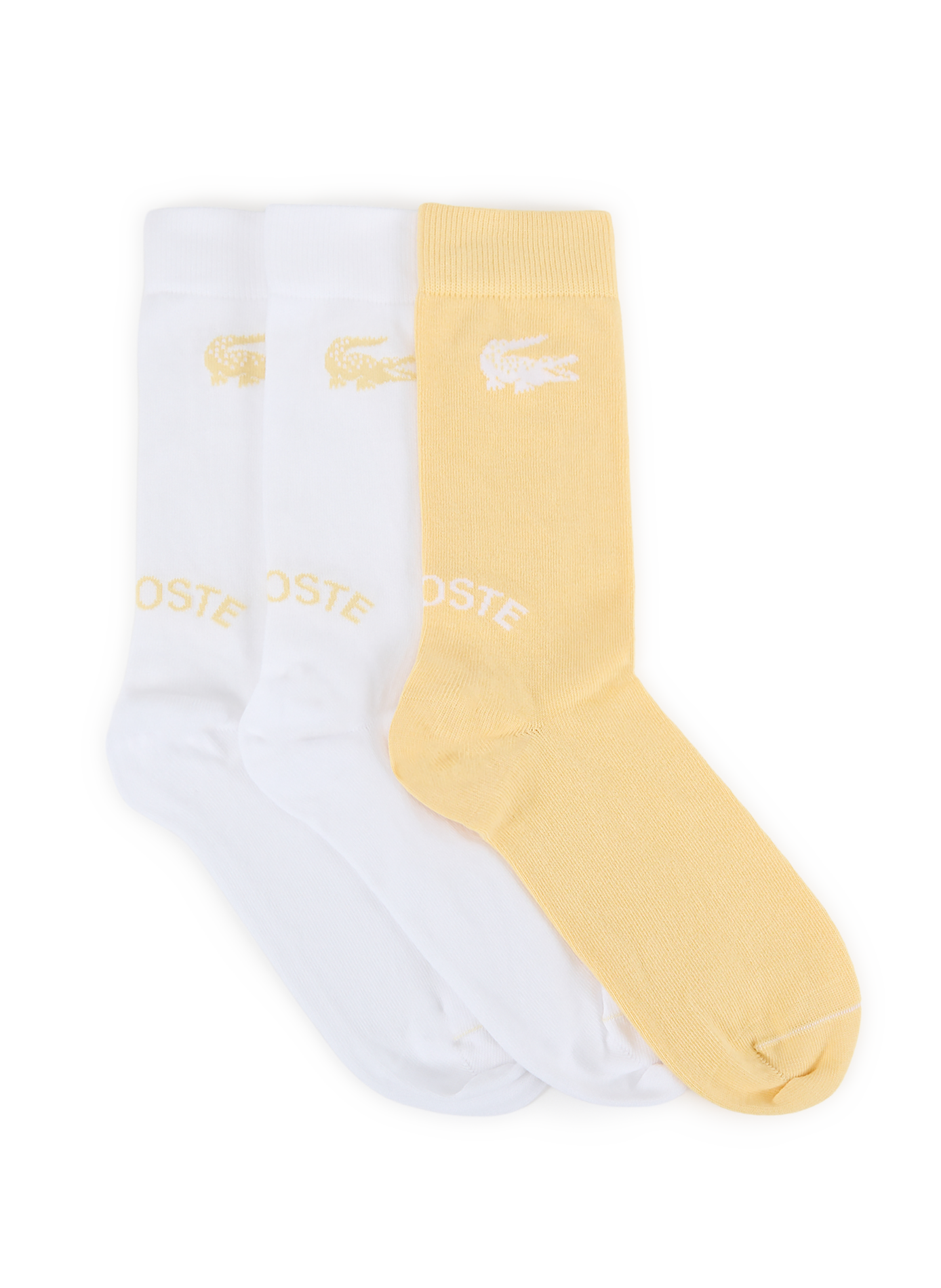 LACOSTE Pack of three cotton socks Multicolour