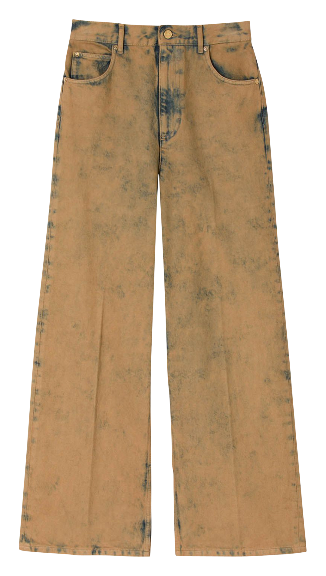 Jean large délavé en coton SANDRO Beige