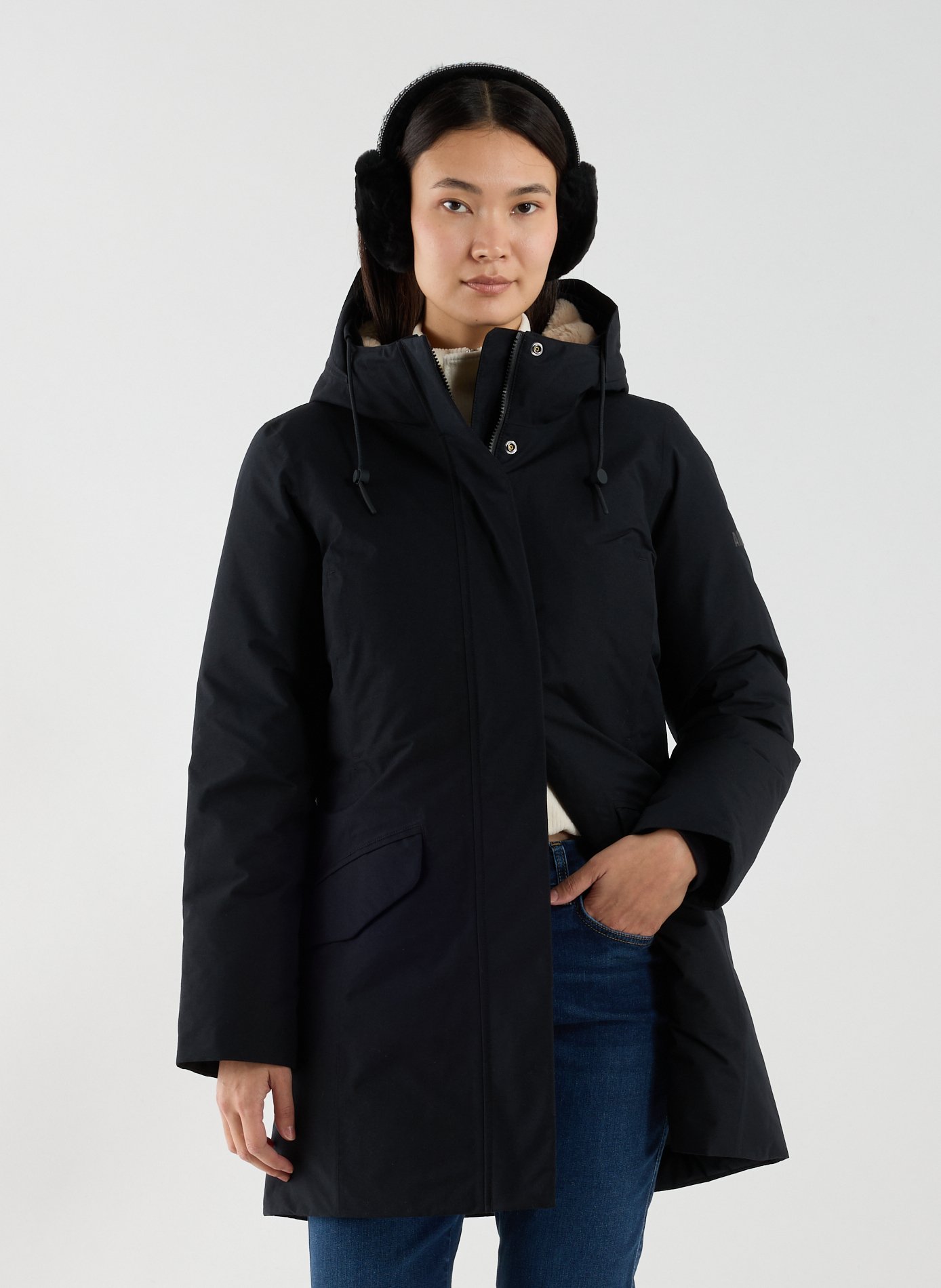 AIGLE Parka duvet ajustée GORE-TEX Noir