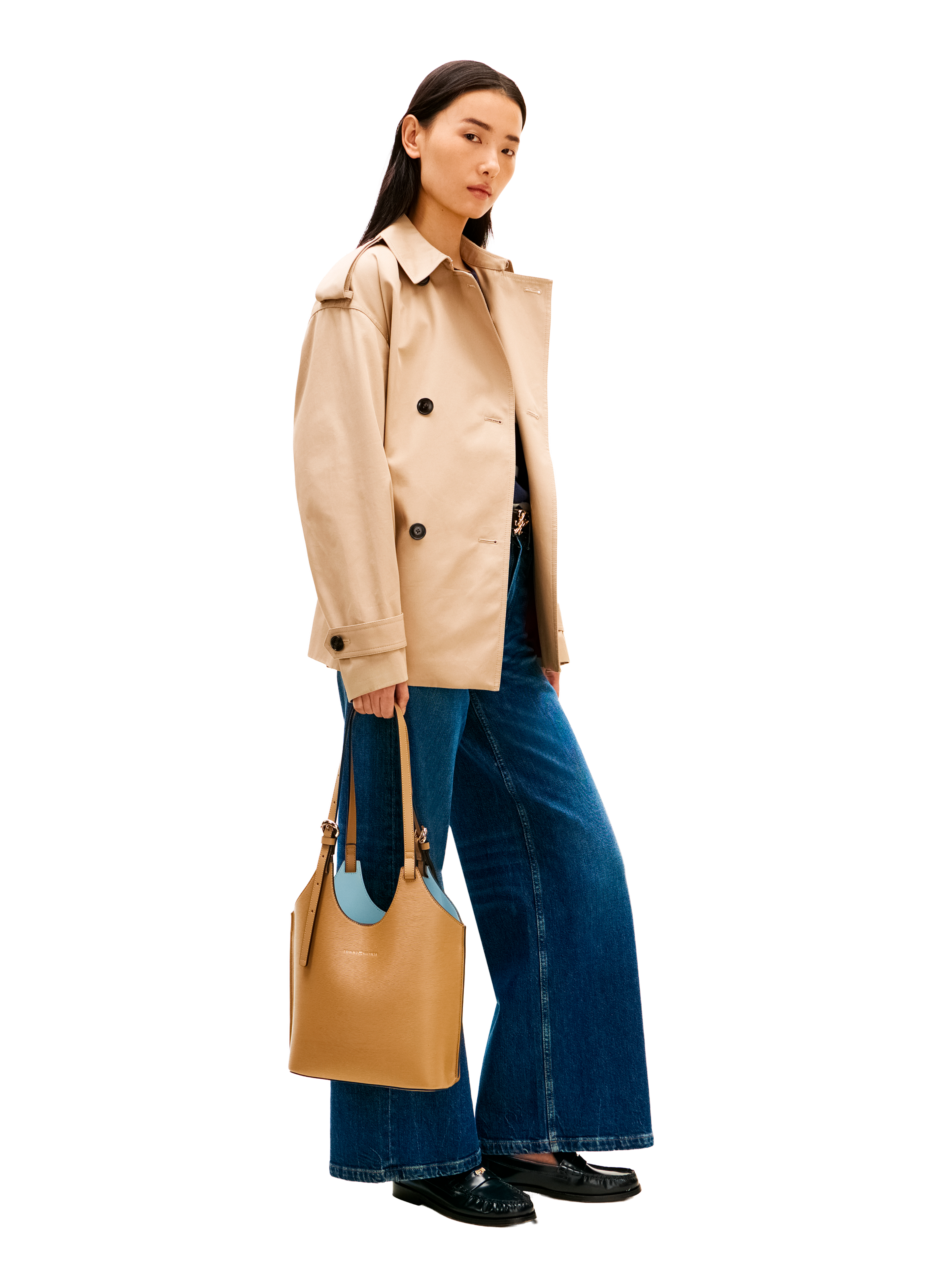 Sac à main fourre tout TOMMY HILFIGER Marron